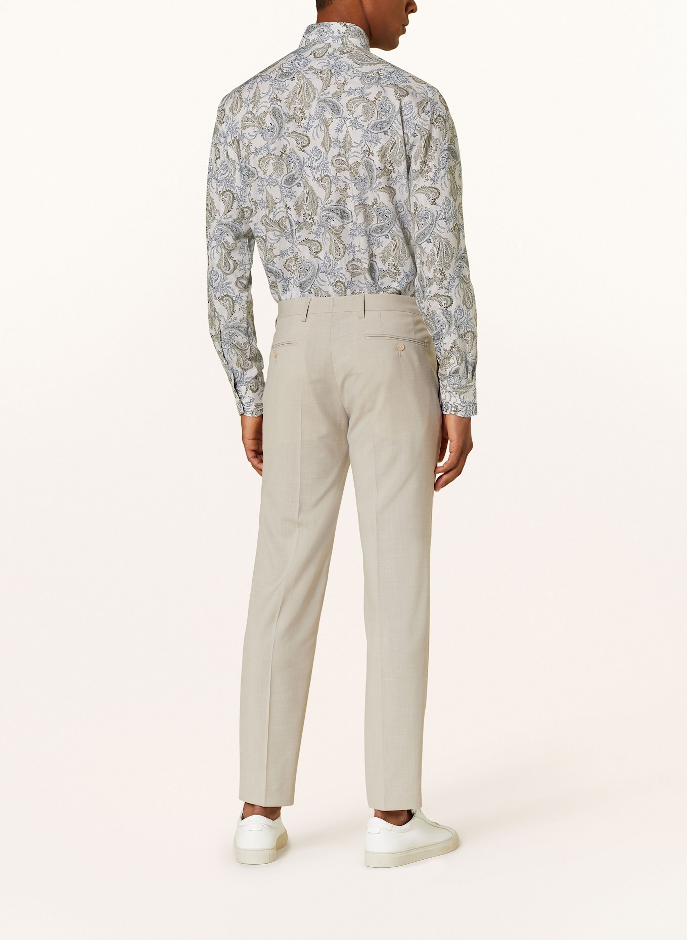 OLYMP Hemd Luxor modern fit: CREME / OLIV / DUNKELBLAU