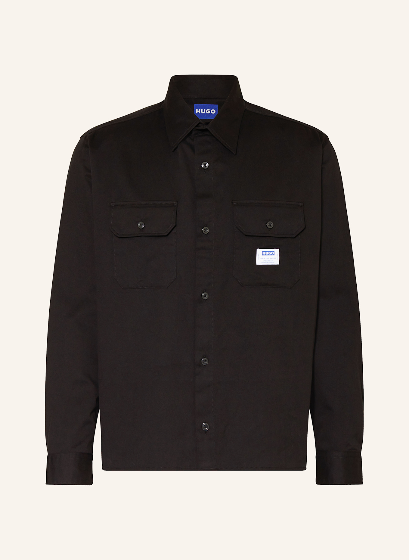 HUGO Overshirt EKYNONE: SCHWARZ