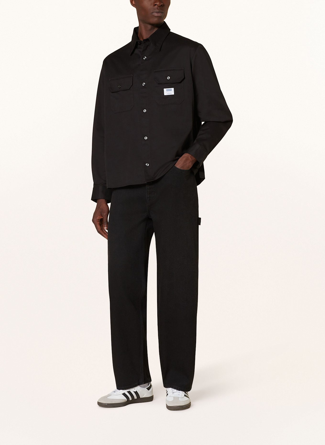 HUGO Overshirt EKYNONE: SCHWARZ