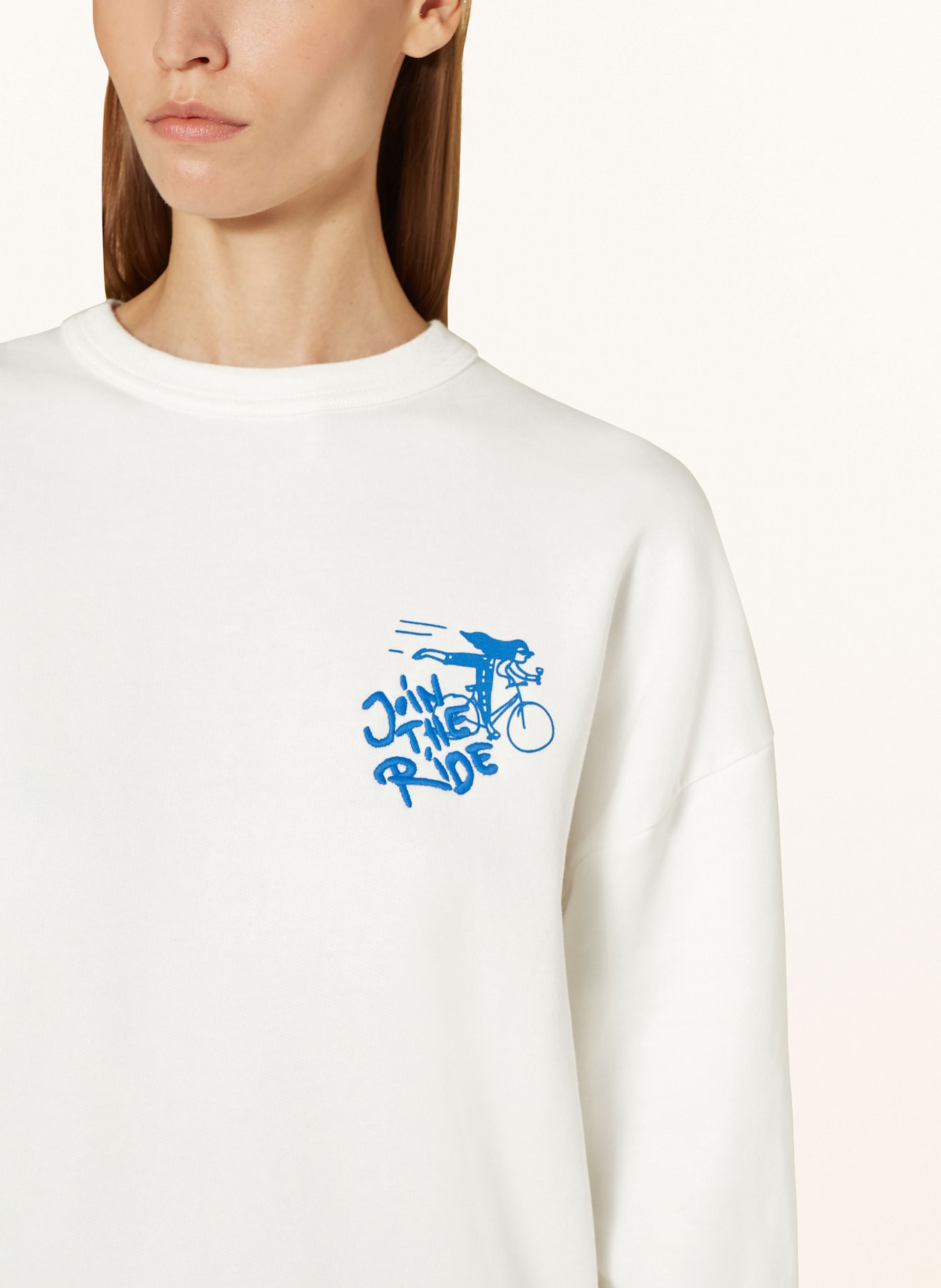 CLOSED Sweatshirt with embroidery, Color: WHITE (Image 4)