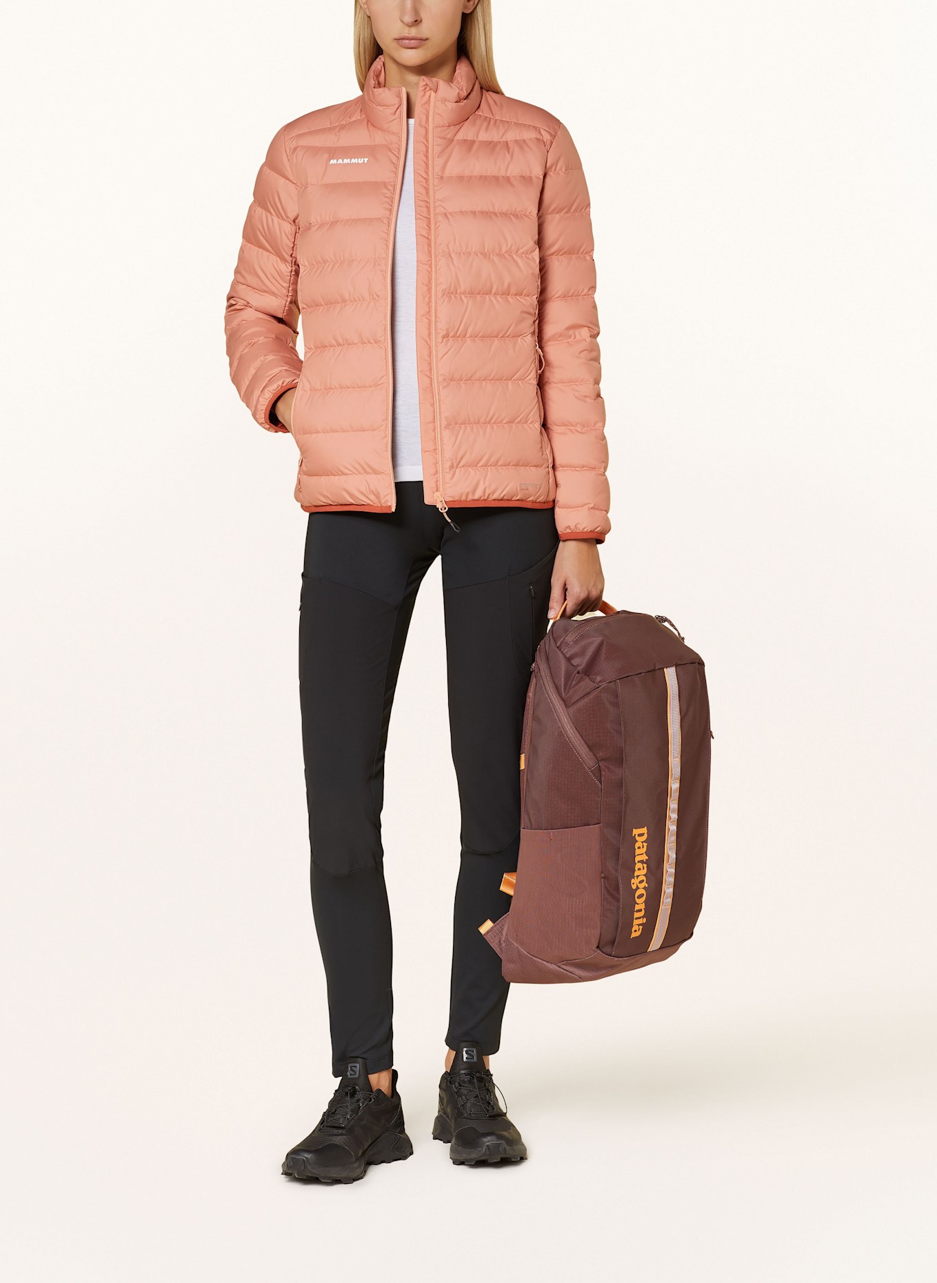 MAMMUT WAYMARKER IN lightweight down jacket in light orange