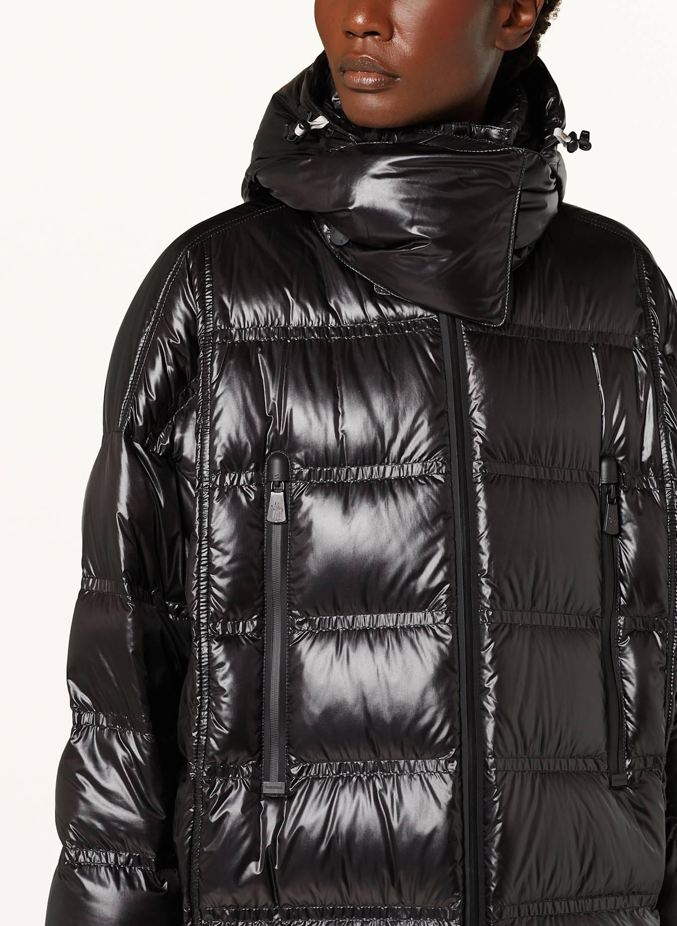 MONCLER GRENOBLE Oversized down coat ROCHELAIRS in black