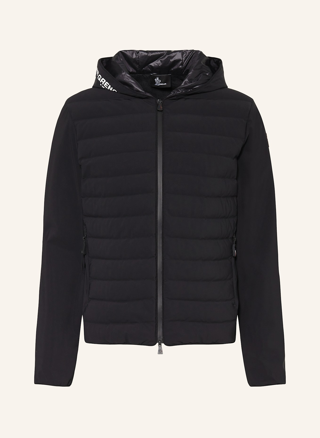MONCLER GRENOBLE Hybrid down jacket in black