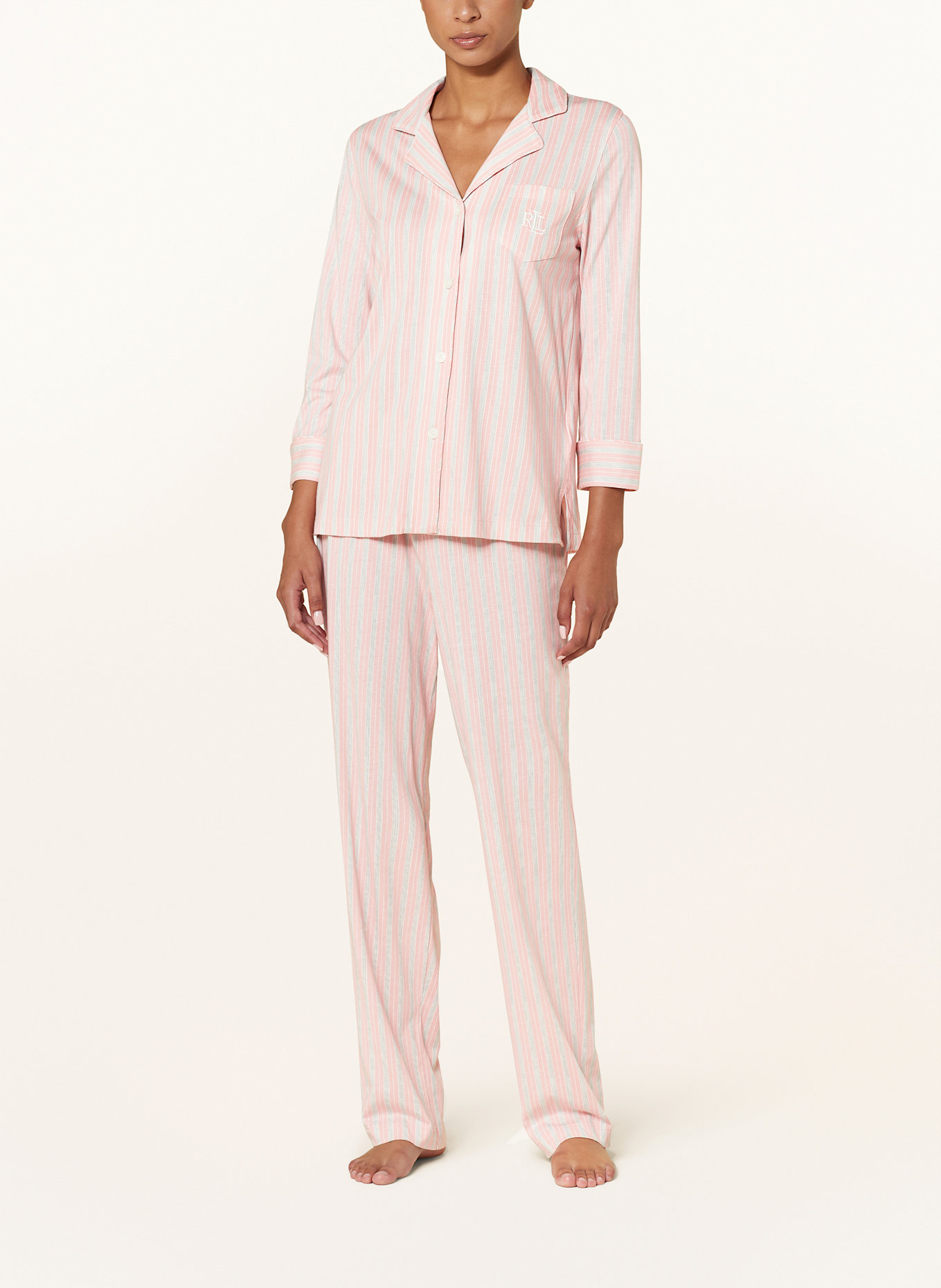 LAUREN RALPH LAUREN Pajamas, Color: LIGHT PINK/ WHITE (Image 2)