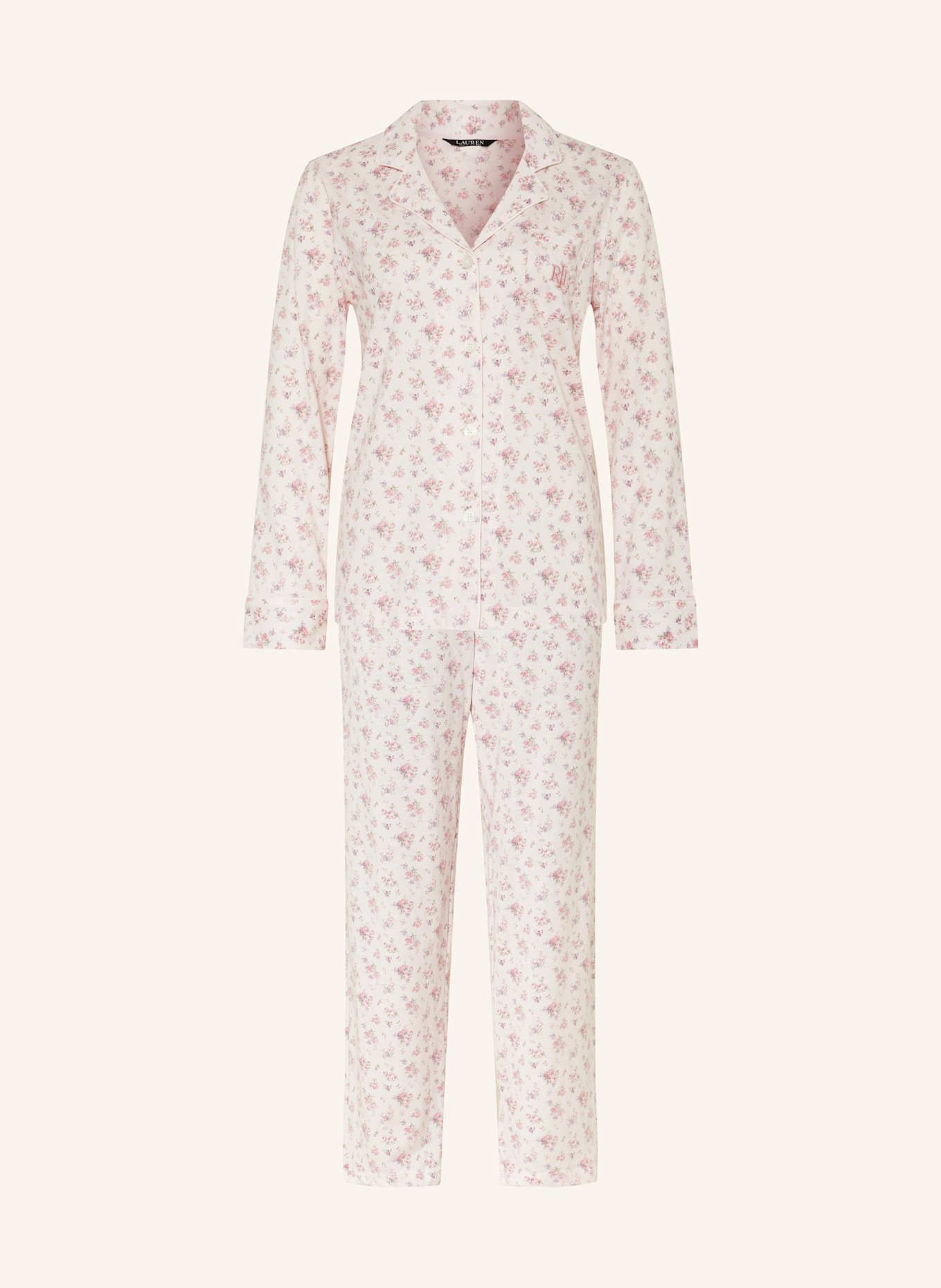 LAUREN RALPH LAUREN Pajamas, Color: LIGHT PINK/ GREEN (Image 1)