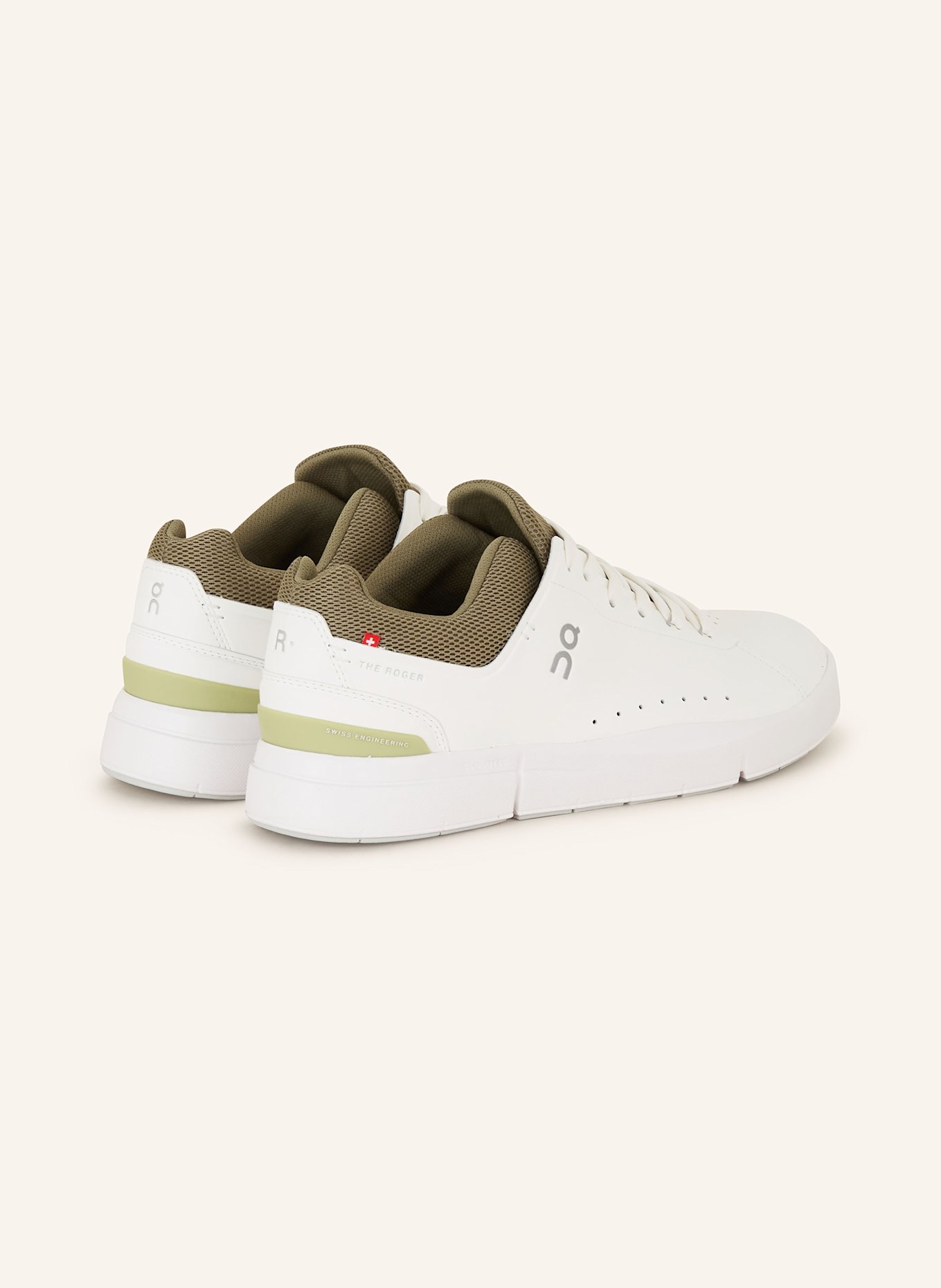 On Sneakers THE ROGER ADVANTAGE, Color: WHITE/ OLIVE (Image 2)