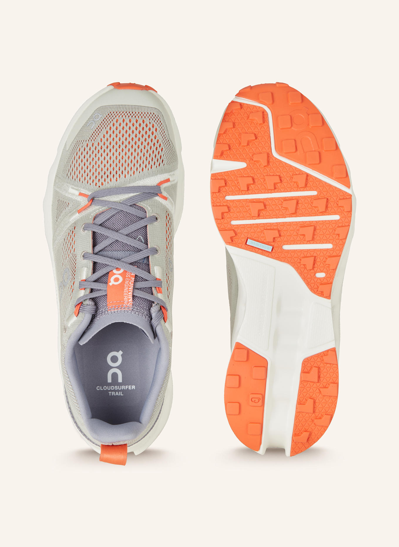 On Trail running shoes CLOUDSURFER TRAIL, Color: LIGHT BROWN/ ORANGE (Image 5)