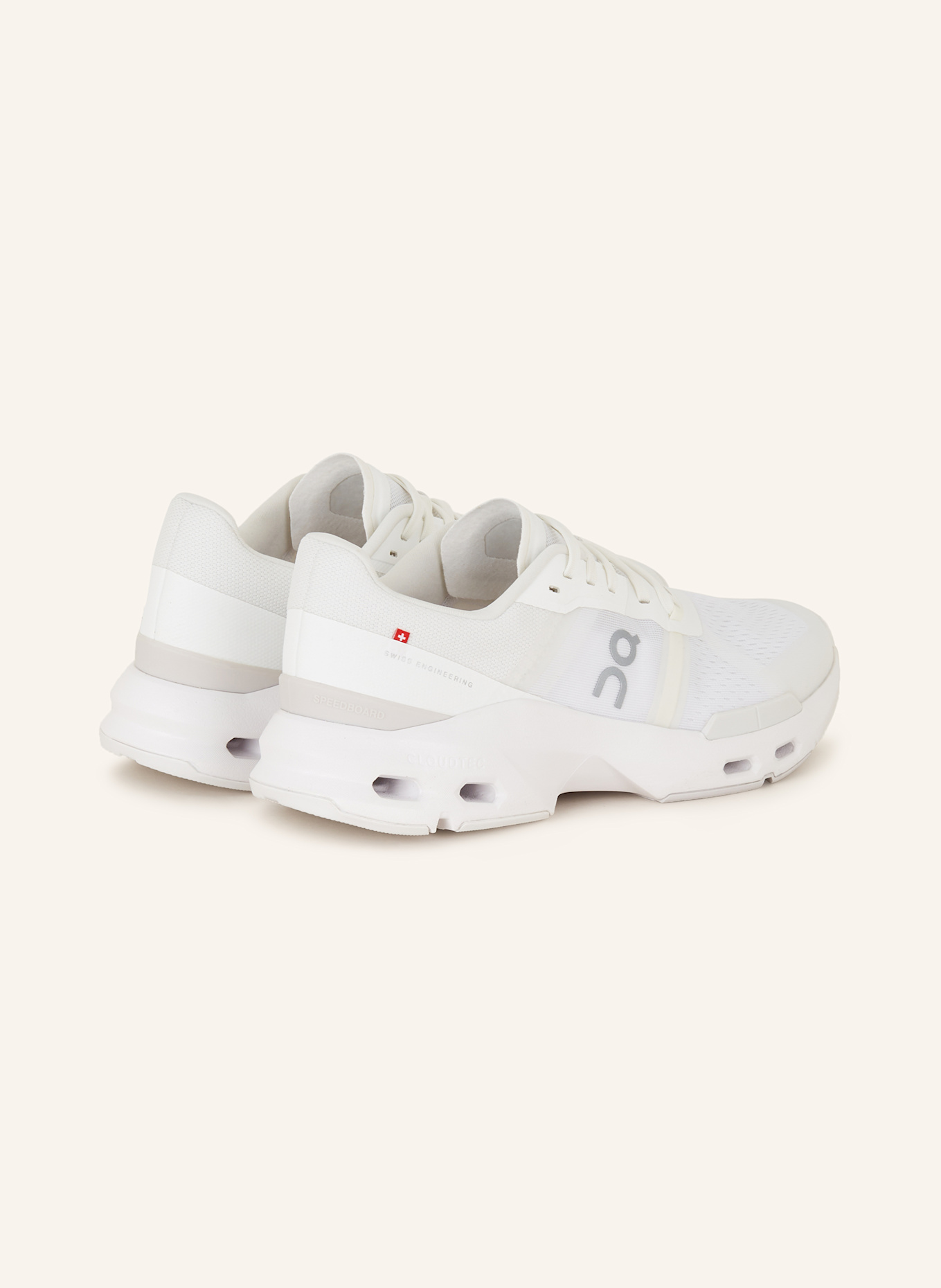 On Fitness shoes CLOUDPULSE, Color: WHITE/ LIGHT GRAY/ ECRU (Image 2)