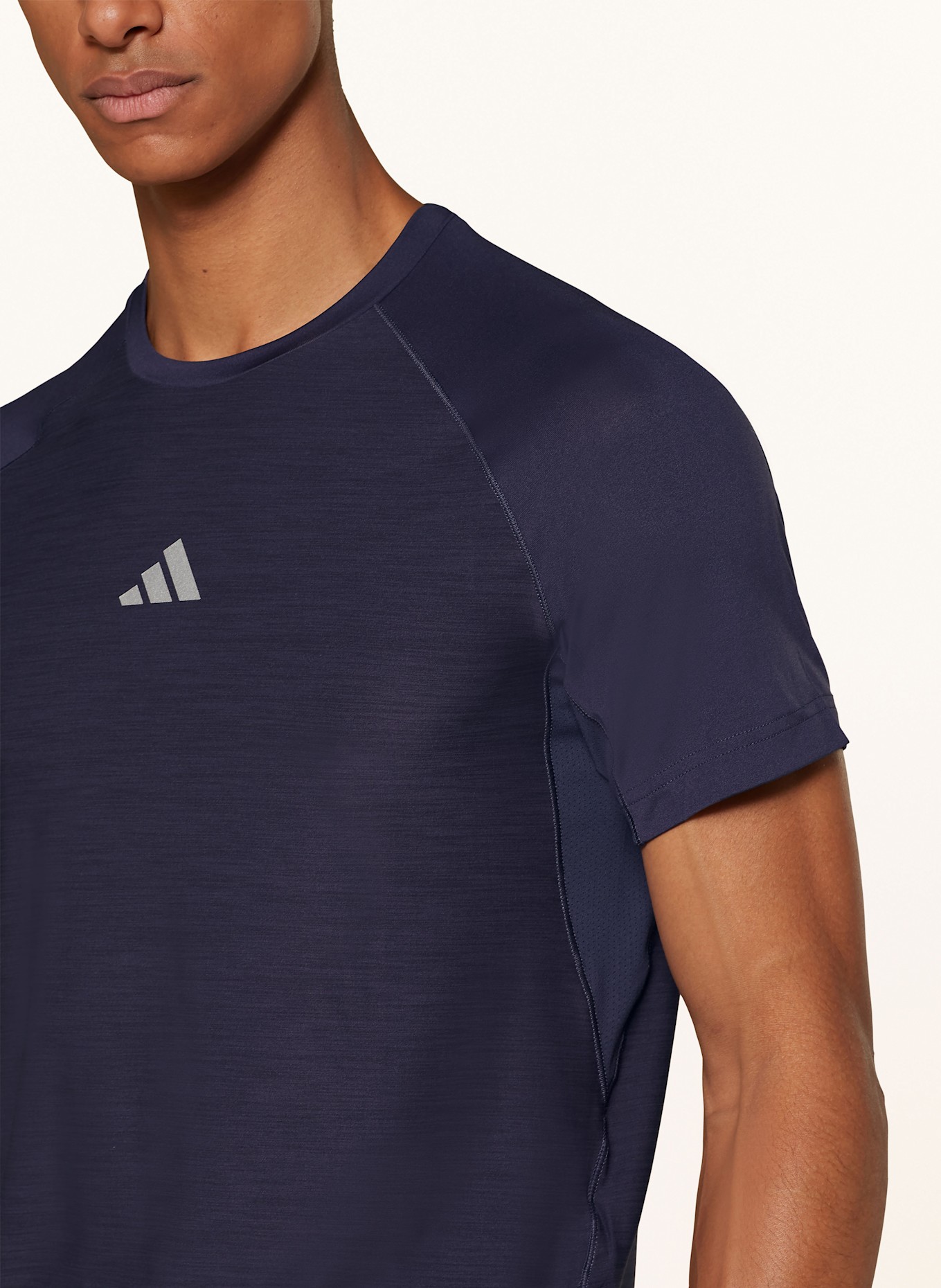 adidas T-Shirt GYM+, Farbe: DUNKELBLAU (Bild 4)