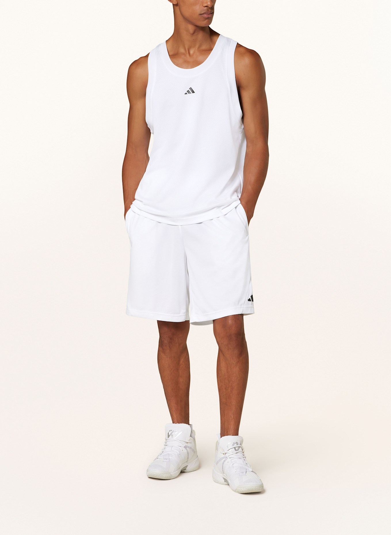 adidas Basketball shorts BOS, Color: WHITE (Image 2)