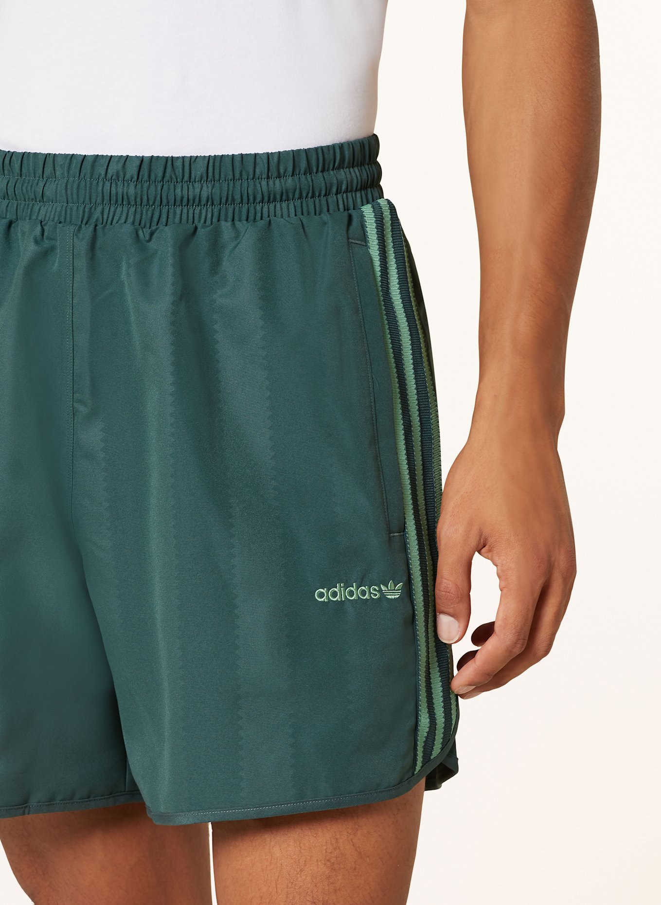 Dark green adidas shorts sale