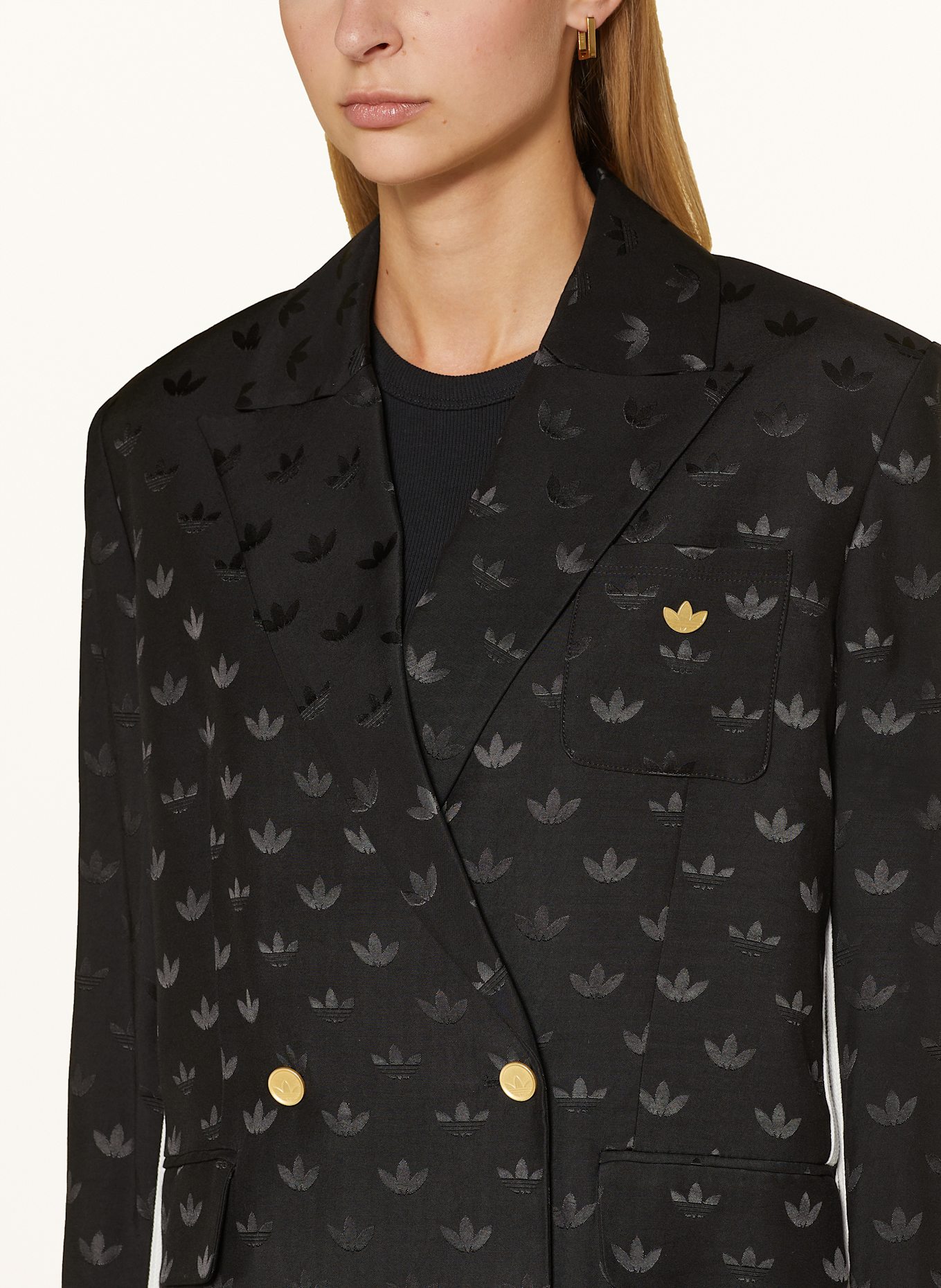 adidas Originals Jacquard Blazer in schwarz