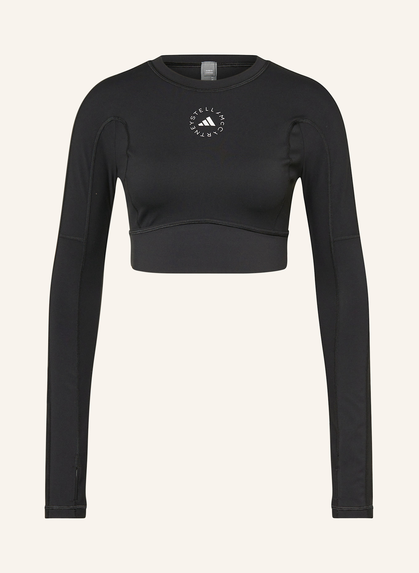 Black cropped adidas top shop
