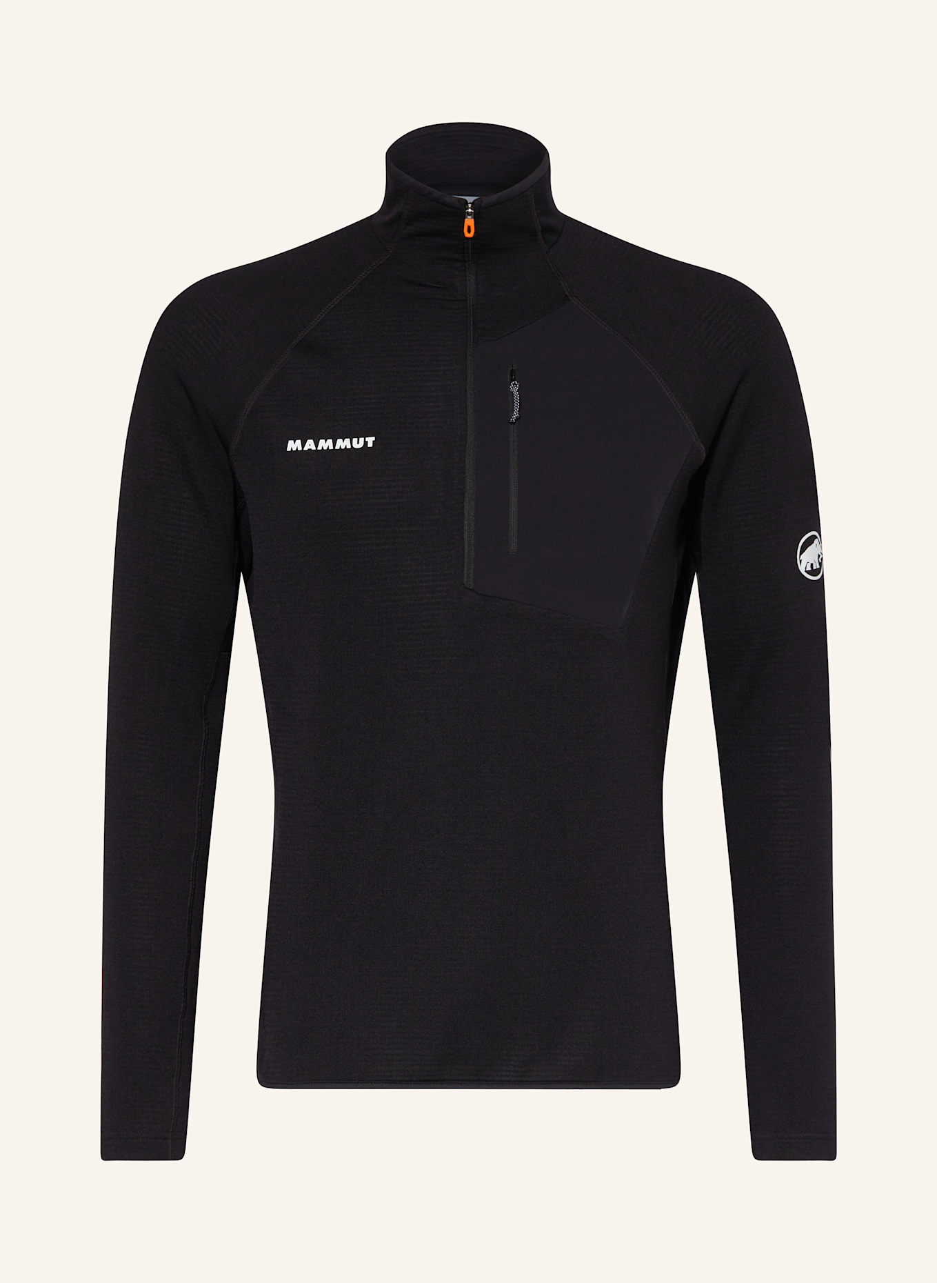 MAMMUT Midlayer Pullover AENERGY LIGHT HALF ZIP, Farbe: SCHWARZ (Bild 1)