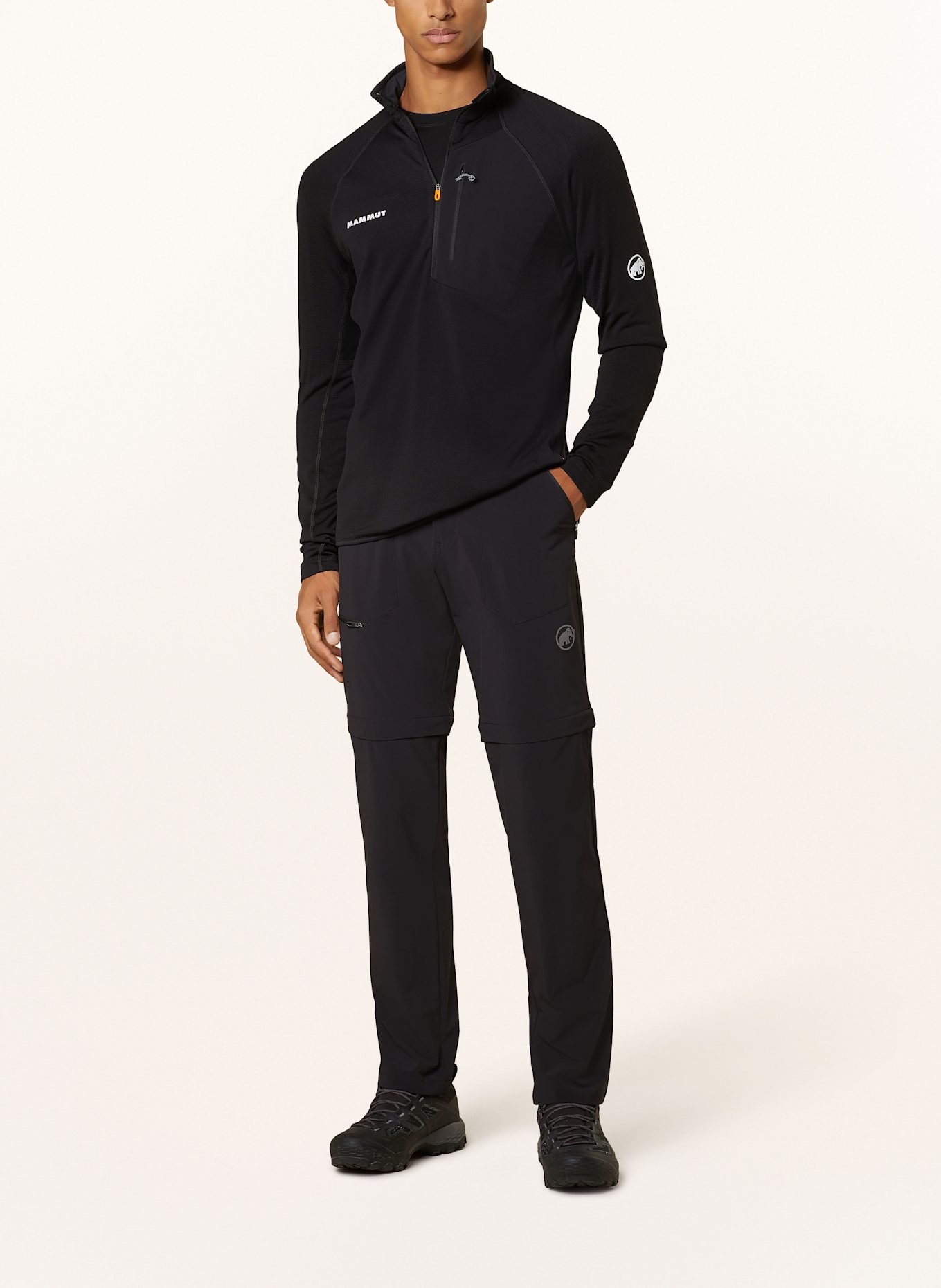 MAMMUT Midlayer Pullover AENERGY LIGHT HALF ZIP, Farbe: SCHWARZ (Bild 2)
