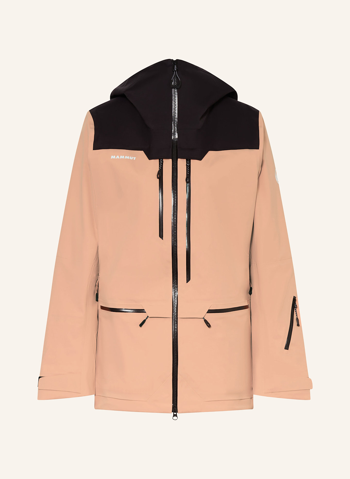 MAMMUT Hardshell-Skijacke HALDIGRAT: HELLORANGE / SCHWARZ