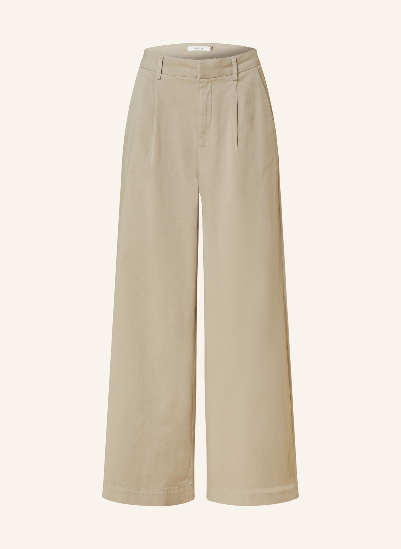 GESTUZ Wide leg trousers CHINELLAGZ, Color: BEIGE (Image 1)