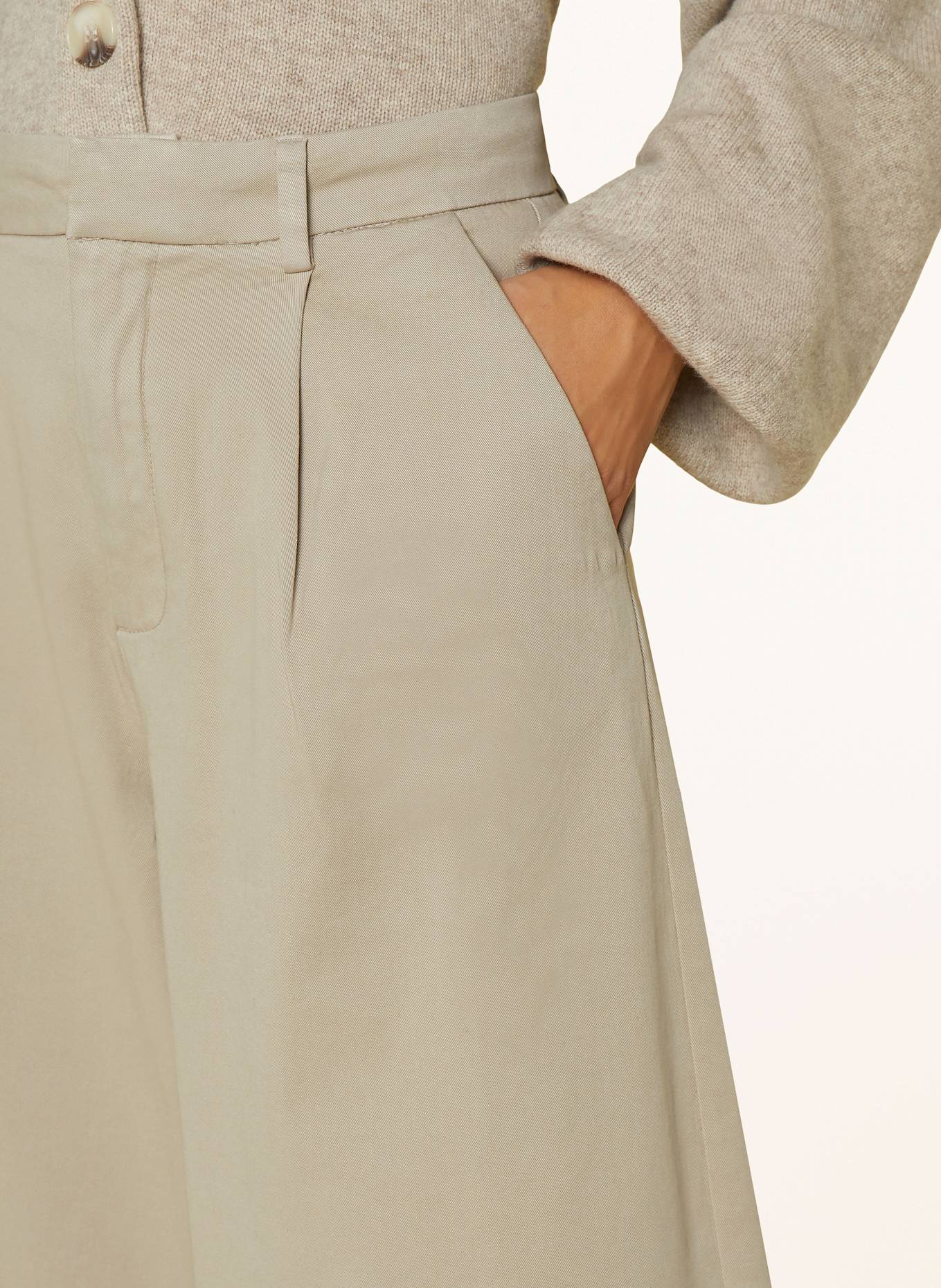 GESTUZ Wide leg trousers CHINELLAGZ, Color: BEIGE (Image 5)