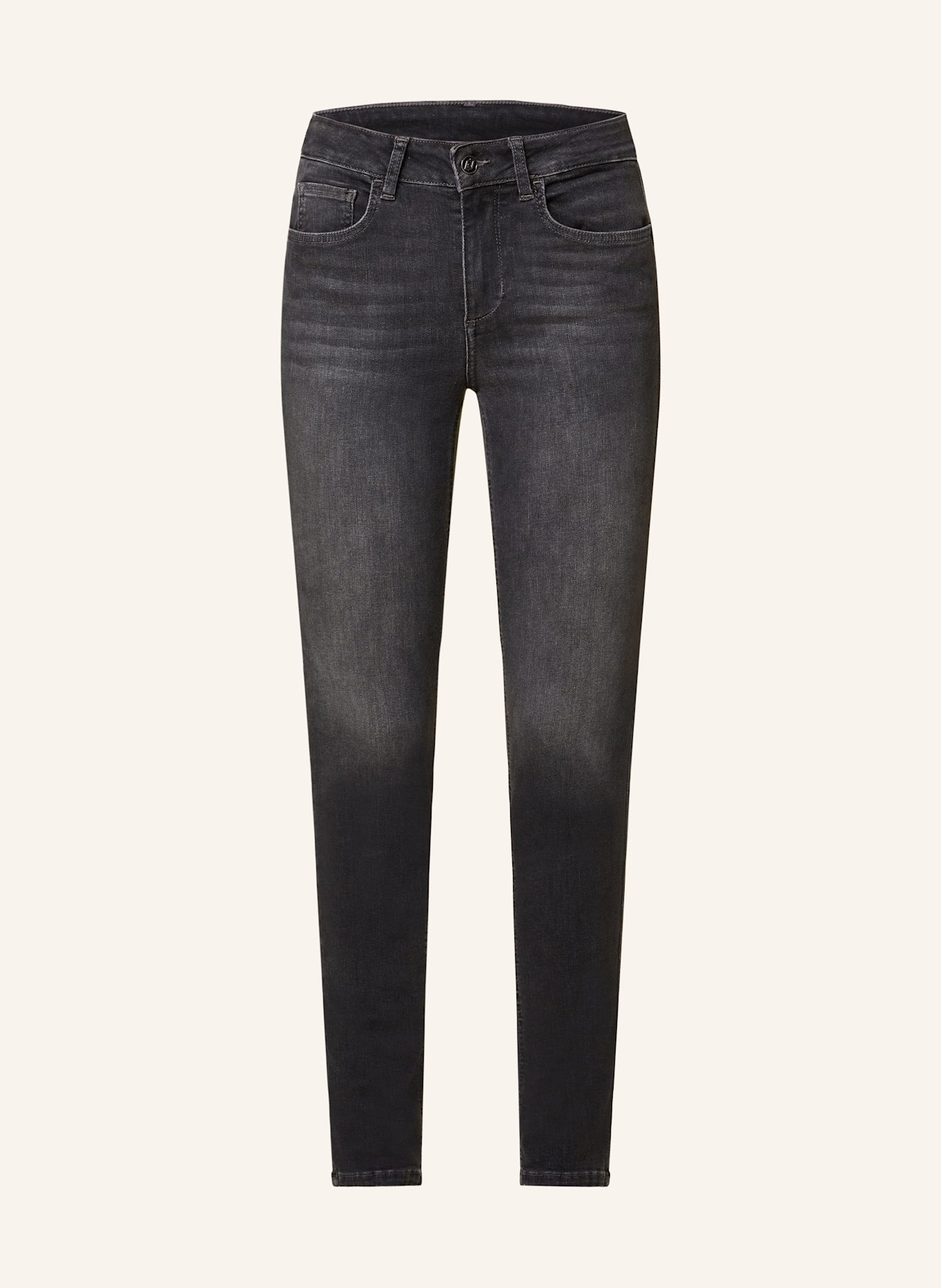 LIU JO Skinny Jeans mit Schmucksteinen, Farbe: DUNKELGRAU (Bild 1)