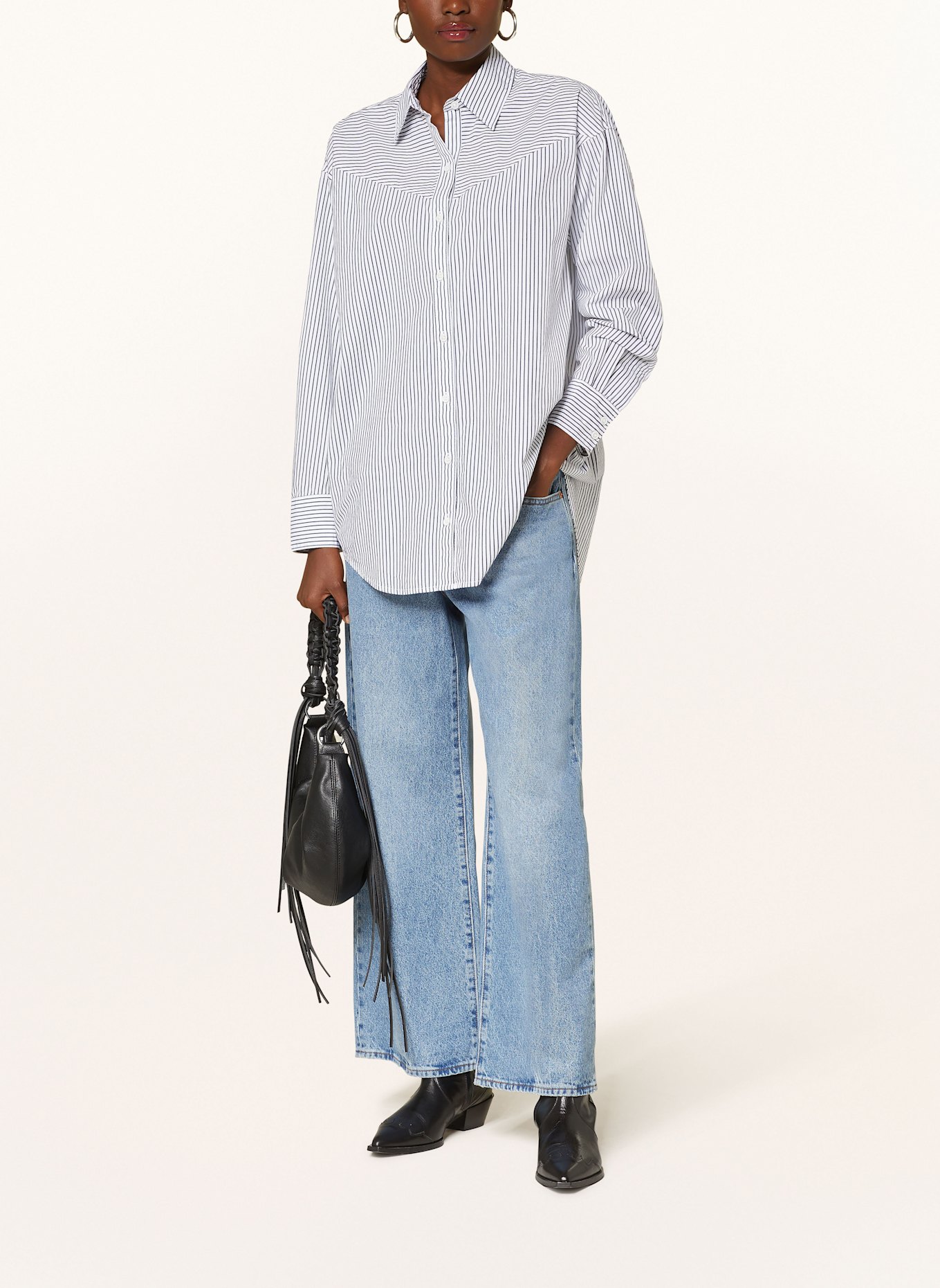 Levi's® Oversized-Hemdbluse PIECED LOLA: WEISS / SCHWARZ
