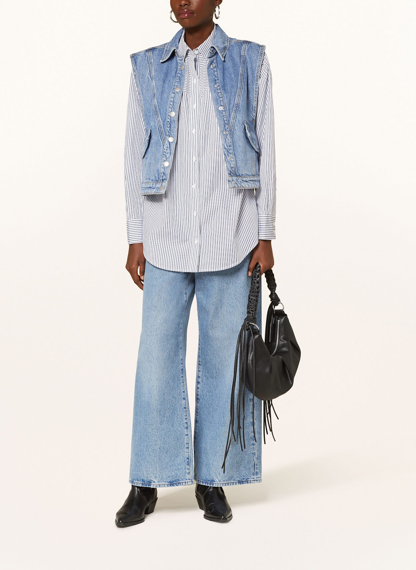 Levi's® Oversized-Hemdbluse PIECED LOLA: WEISS / SCHWARZ