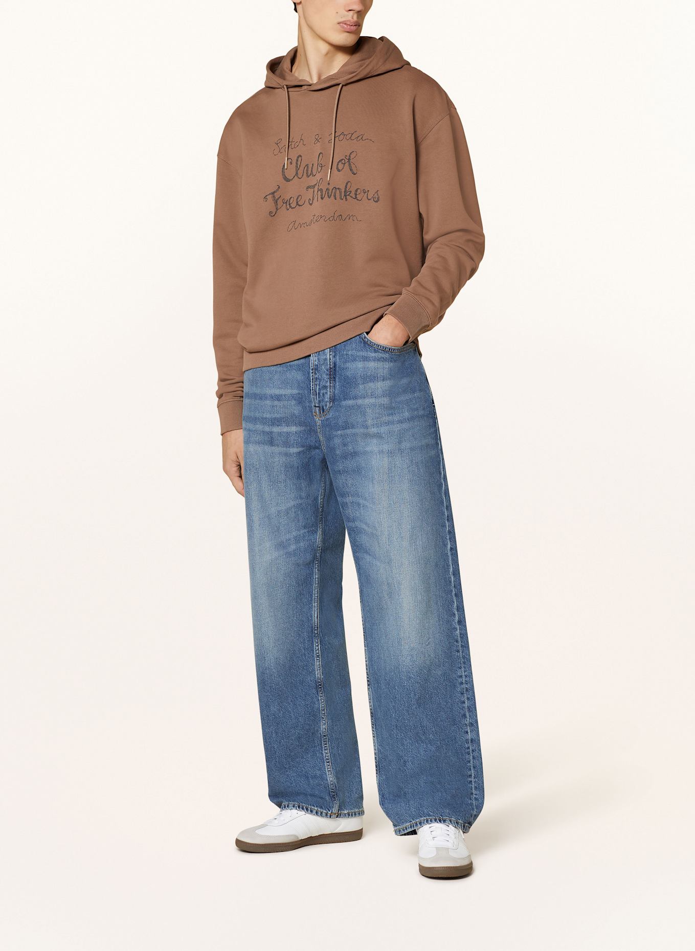 Scotch and soda hoodie beige on sale