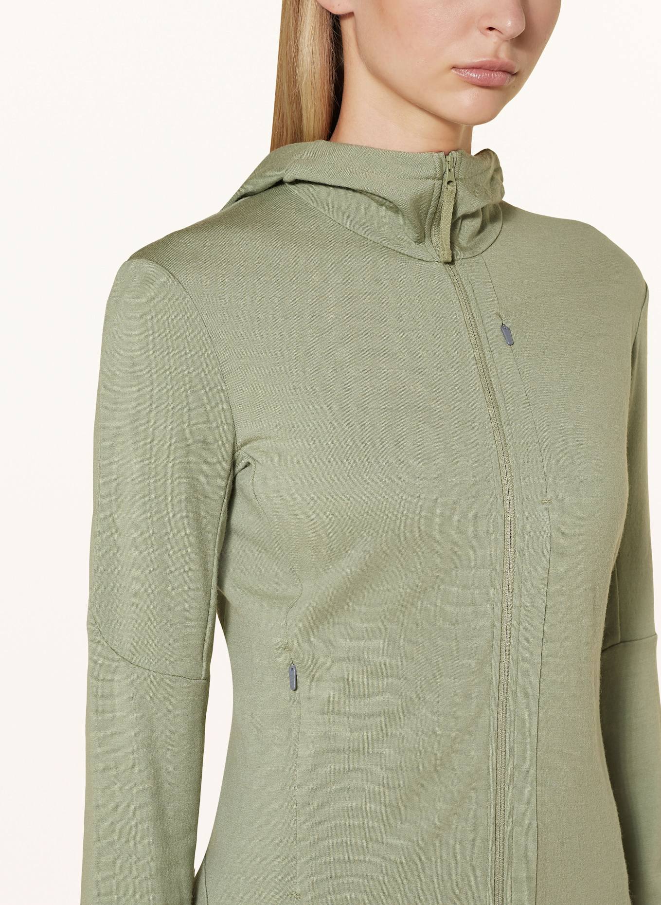 icebreaker Midlayer-Jacke MERINO 260 QUANTUM IV aus Merinowolle: HELLGRÜN