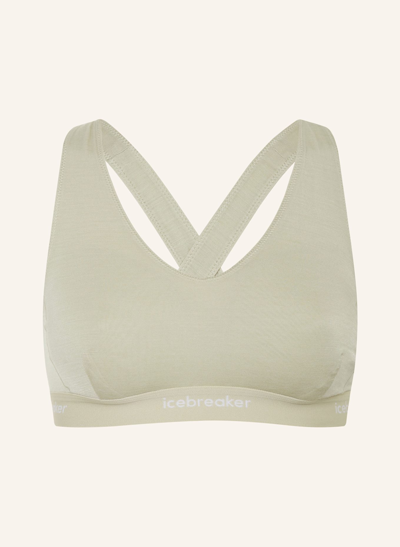 icebreaker Sport-BHs 125 COOL-LITE SPRITE RACERBAC mit Merinowolle: HELLGRÜN