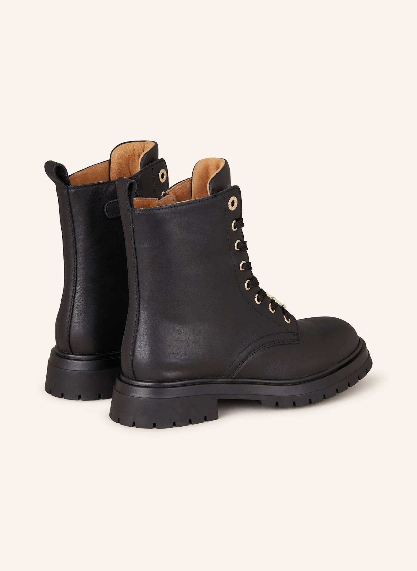 TOMMY HILFIGER Lace-up boots: BLACK