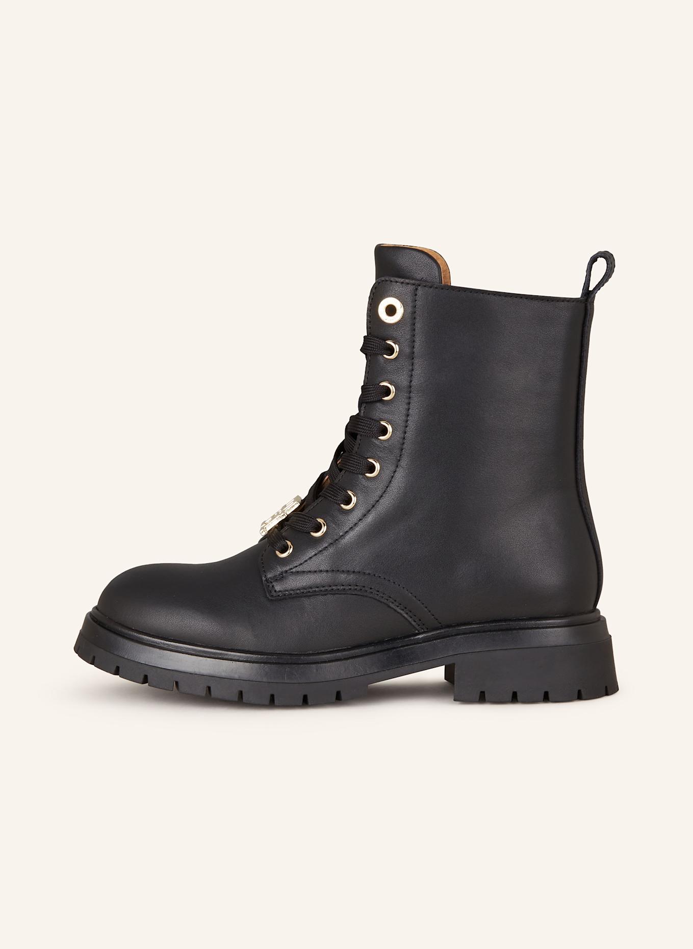 TOMMY HILFIGER Lace-up boots: BLACK