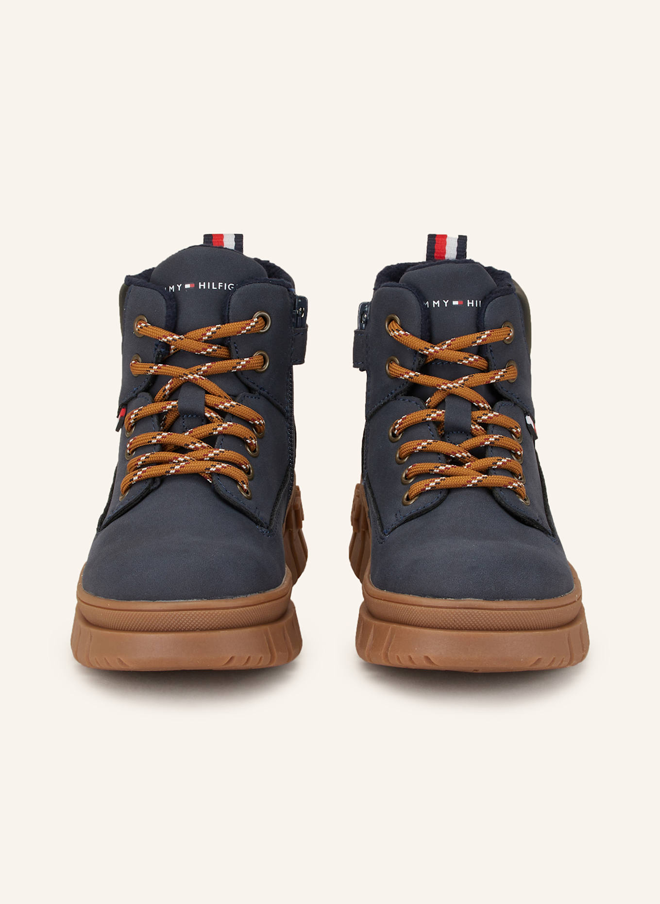 TOMMY HILFIGER Schnürboots: BLAU / SCHWARZ