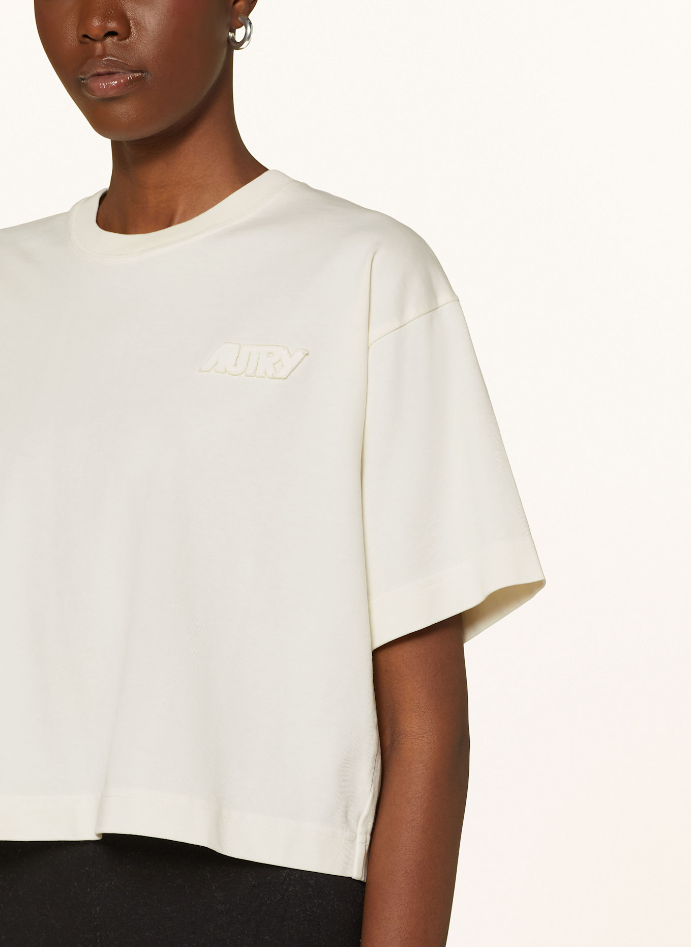 AUTRY Cropped shirt, Color: CREAM (Image 4)