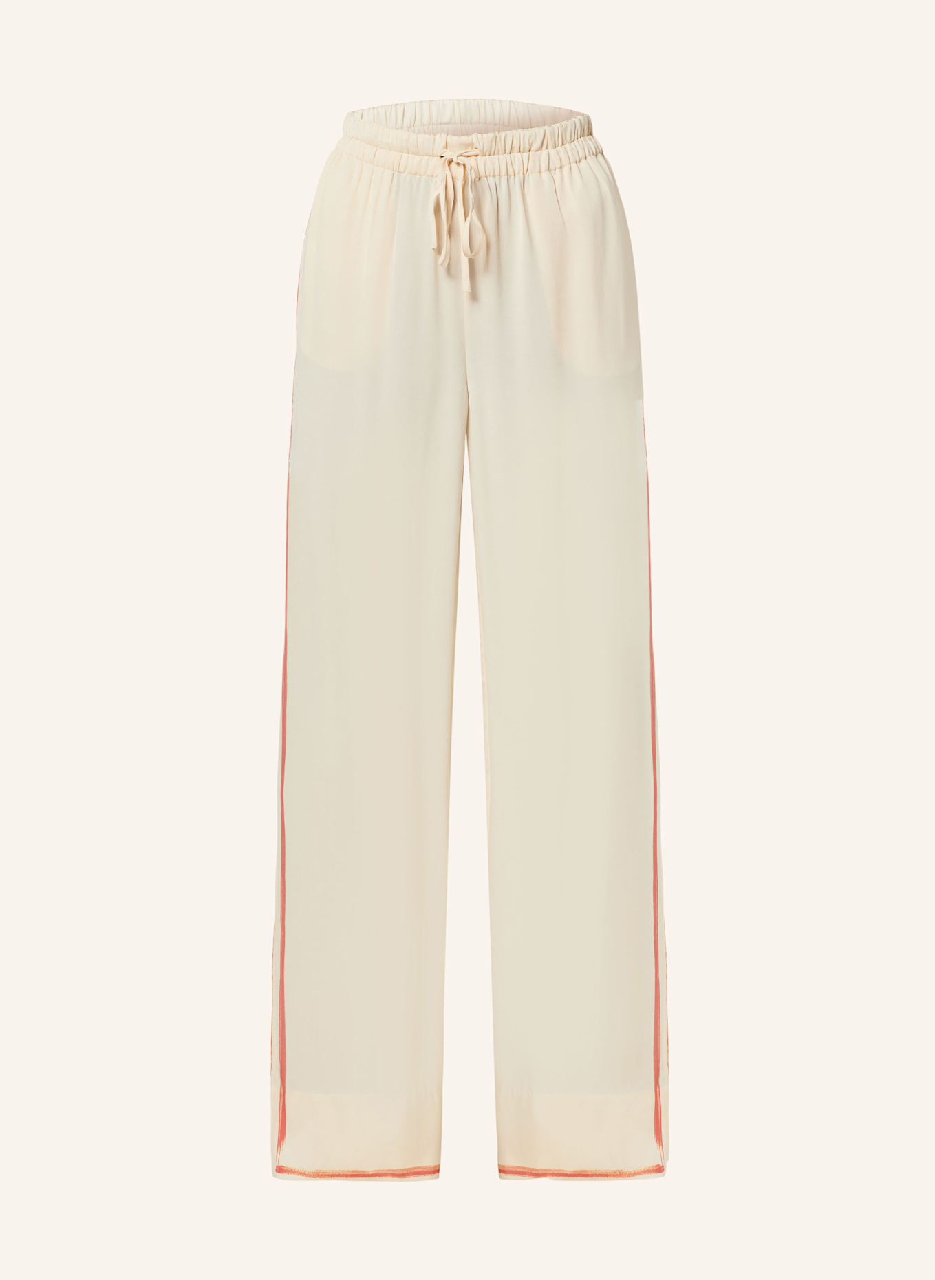 STINE GOYA Trousers EMI, Color: CREAM/ SALMON (Image 1)