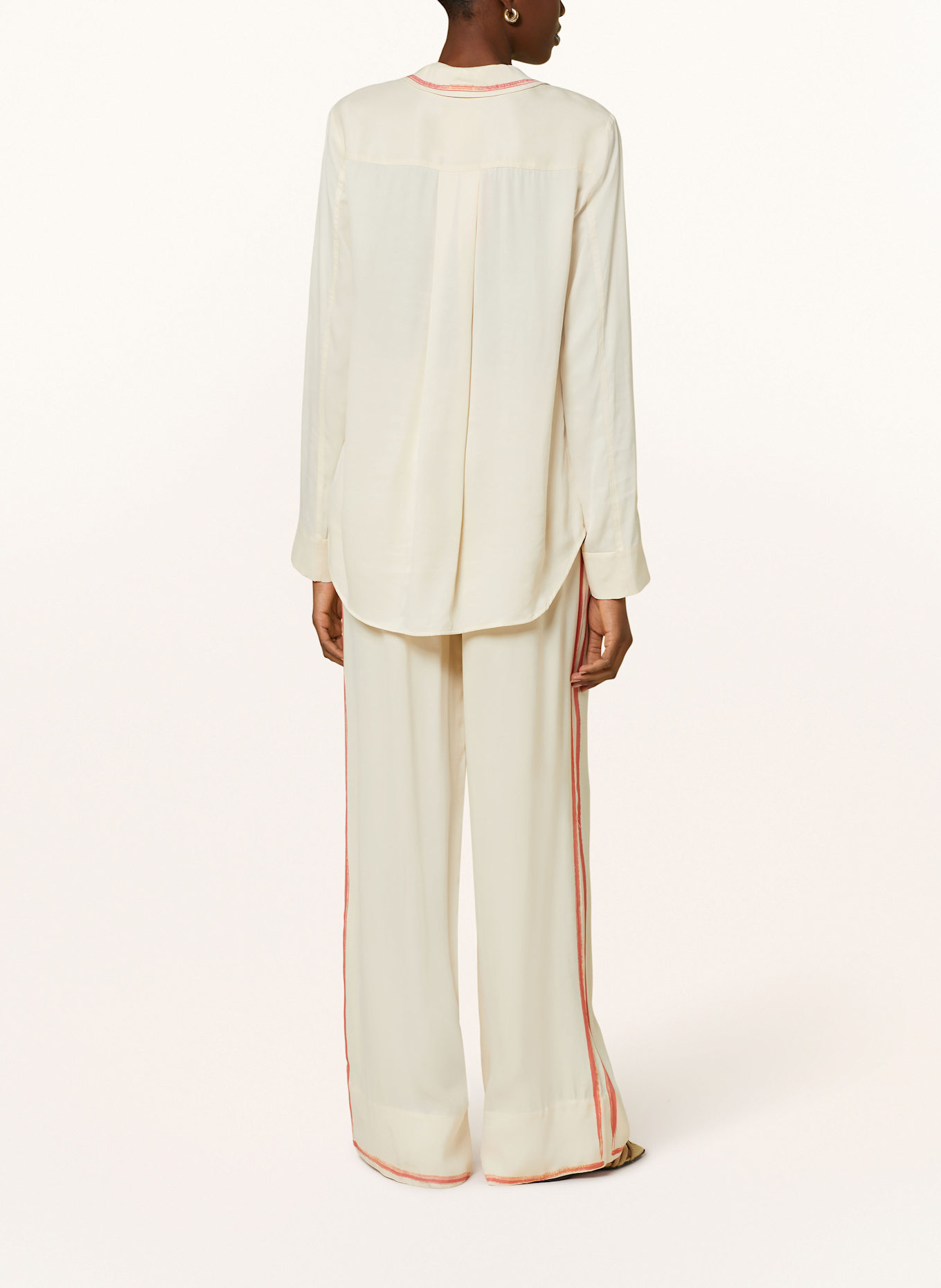 STINE GOYA Trousers EMI, Color: CREAM/ SALMON (Image 3)