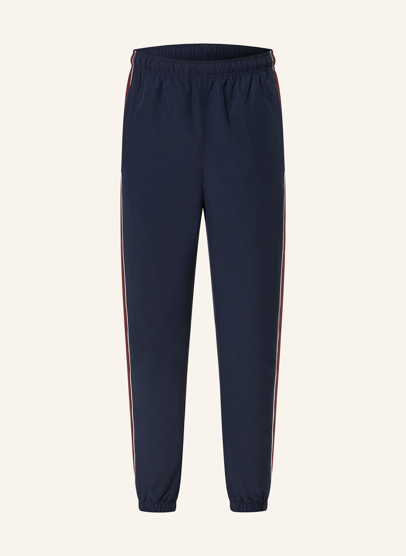 LACOSTE Spodnie dresowe regular fit, Kolor: GRANATOWY/ CIEMNOCZERWONY (Obrazek 1)