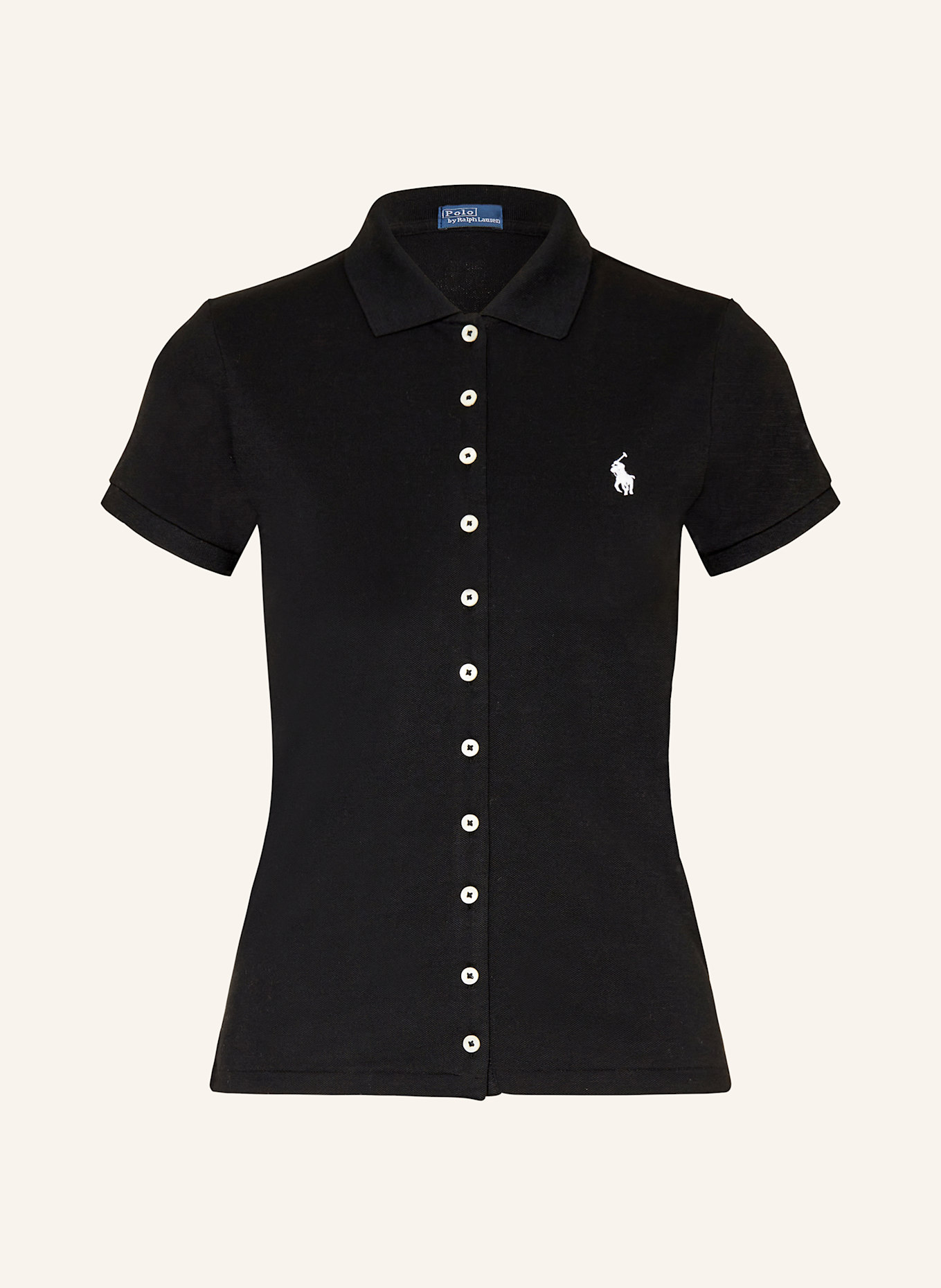 POLO RALPH LAUREN Piqué polo shirt: BLACK