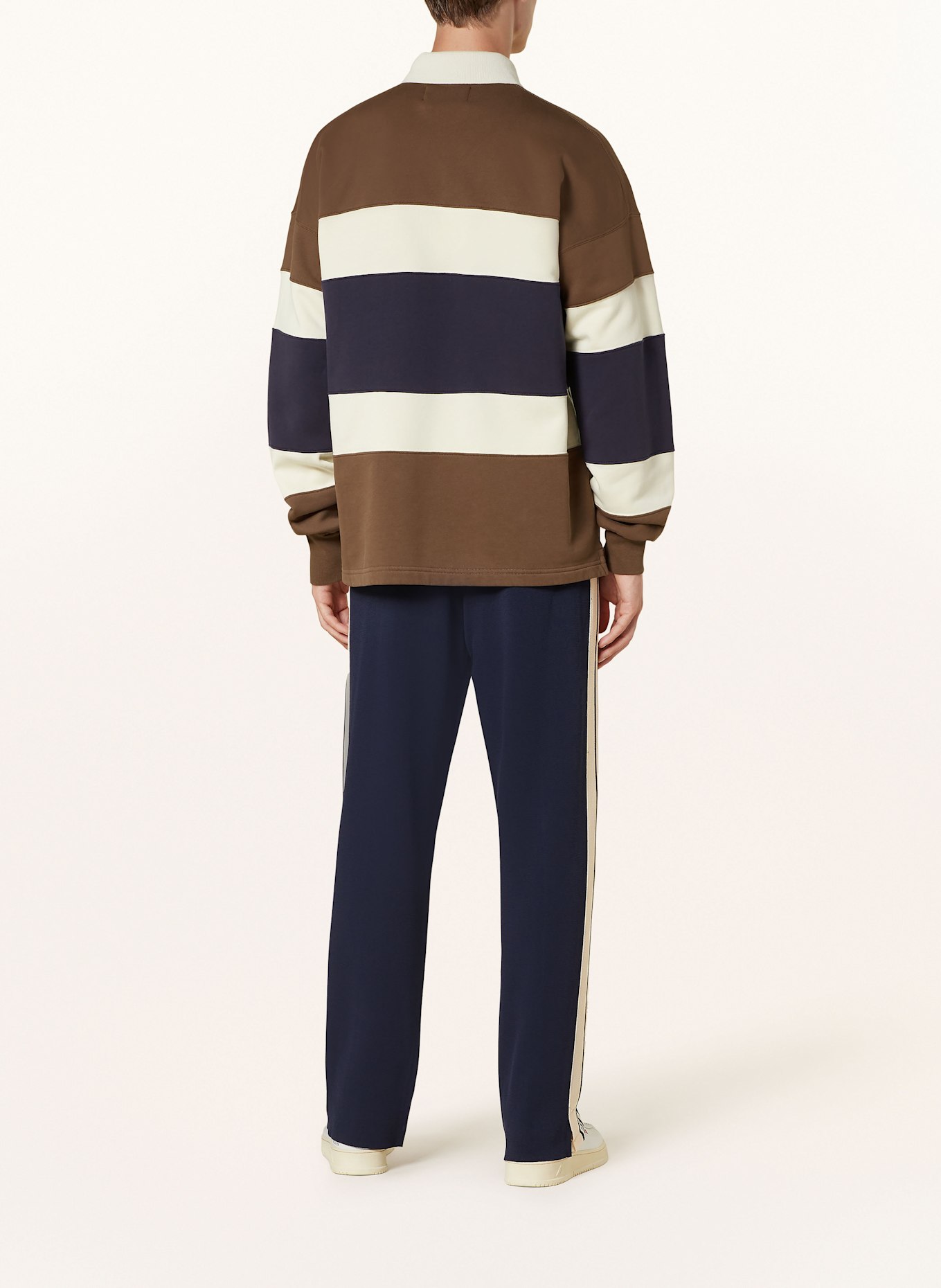 AUTRY Jersey-Poloshirt Comfort Fit: BRAUN/ DUNKELBLAU/ ECRU