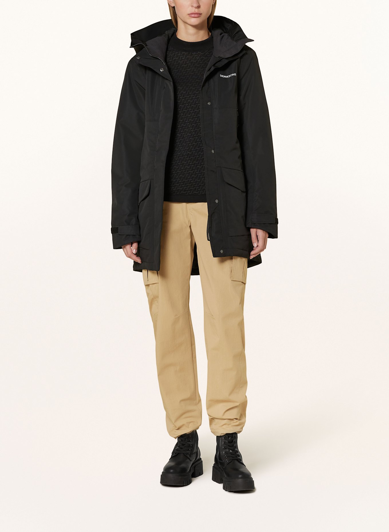 DIDRIKSONS Parka: SCHWARZ