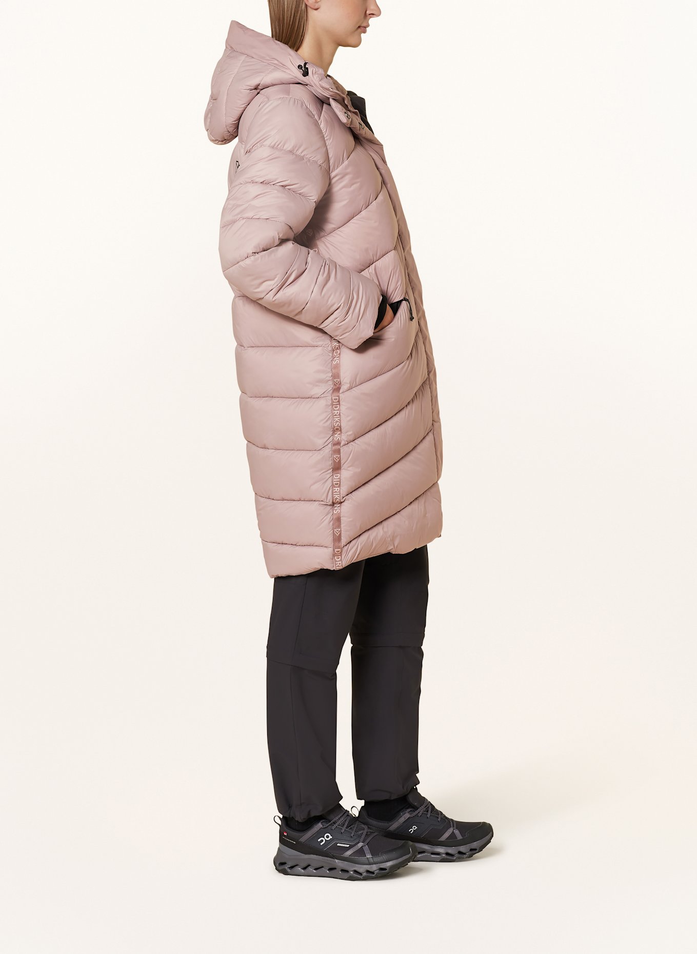 DIDRIKSONS Płaszcz pikowany MARION: BLADORÓŻOWY