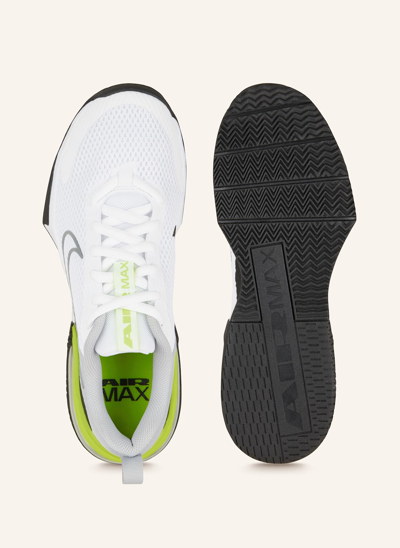 Nike AIR MAX ALPHA TRAINER 6 fitness shoes, Color: WHITE/ NEON GREEN/ GRAY (Image 5)