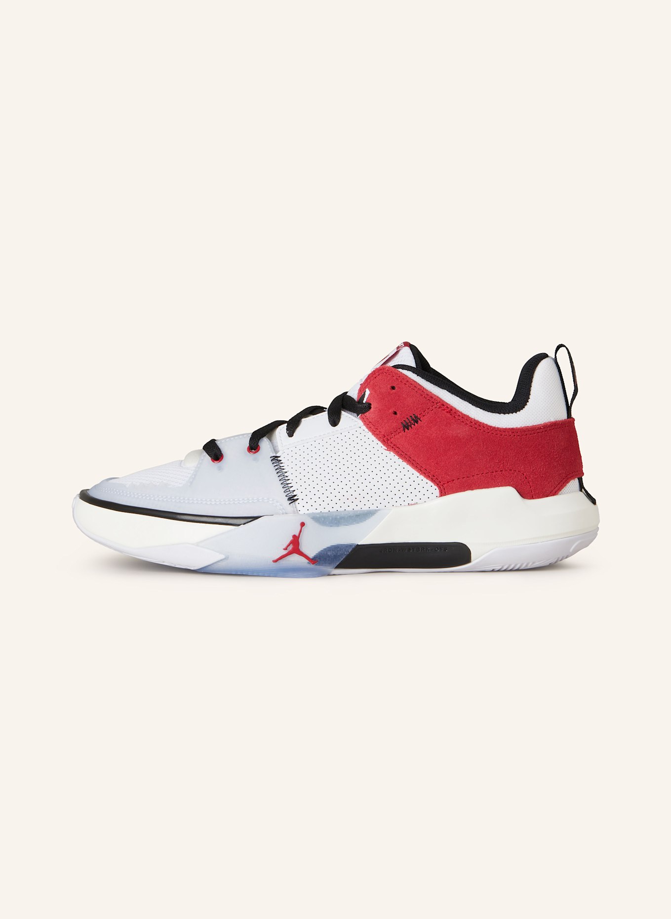 JORDAN Basketball shoes JORDAN ONE TAKE 5, Color: WHITE/ RED/ BLACK (Image 4)