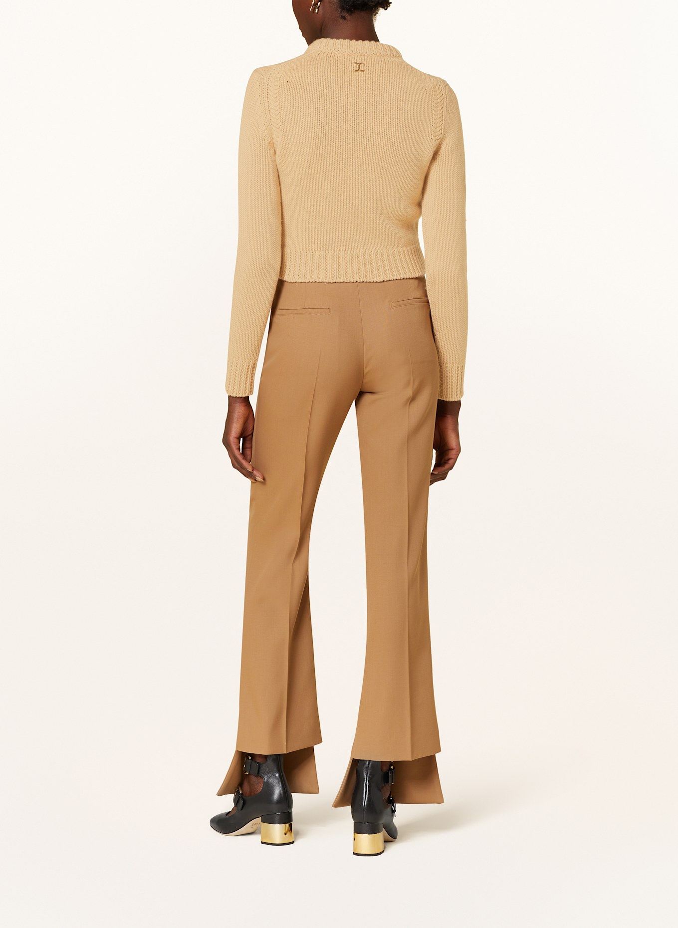 Chloé Cropped-Pullover mit Cashmere, Farbe: CAMEL (Bild 3)