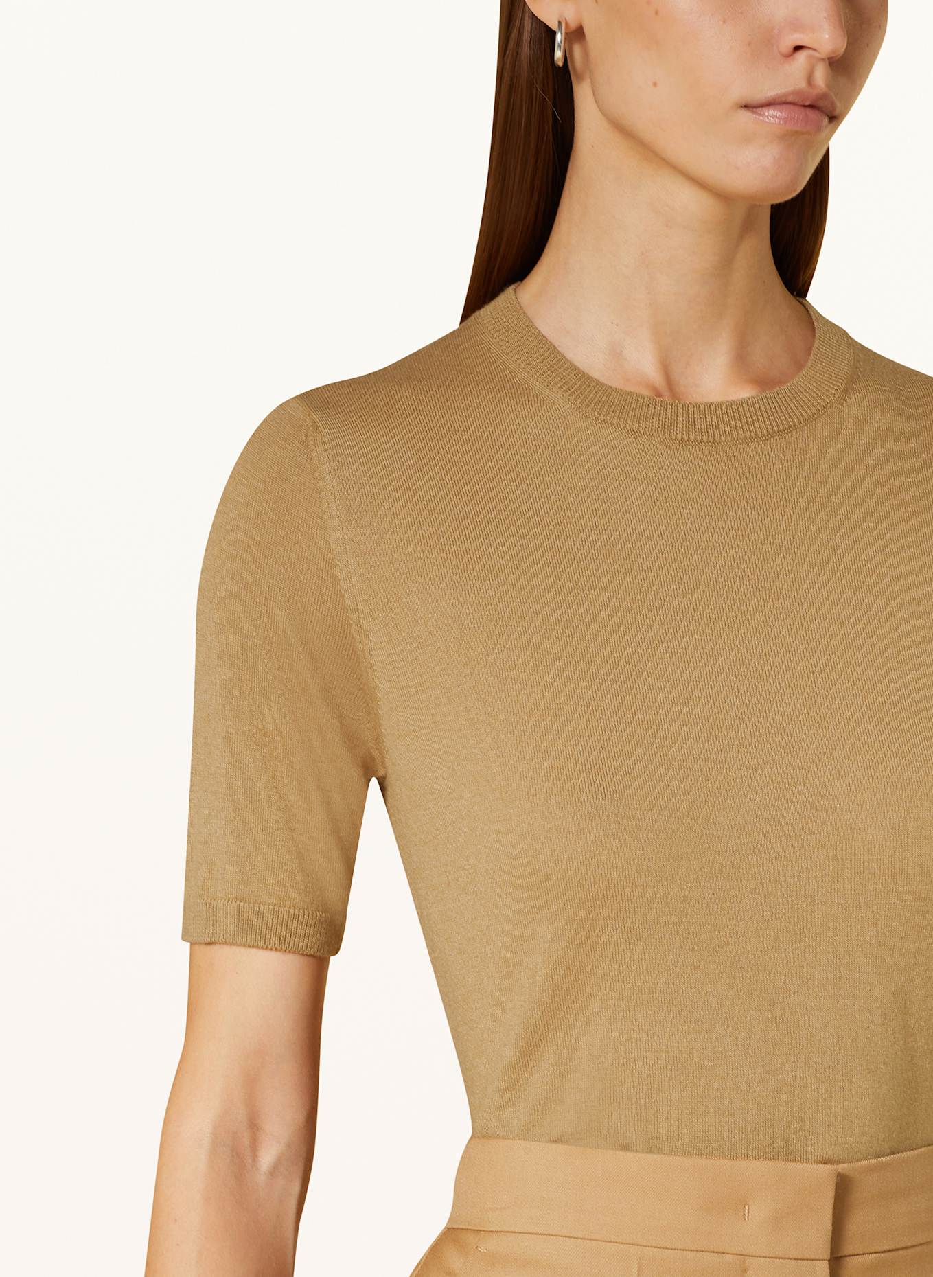 Max Mara Strickshirt WARREN mit Seide und Cashmere, Farbe: CAMEL (Bild 4)