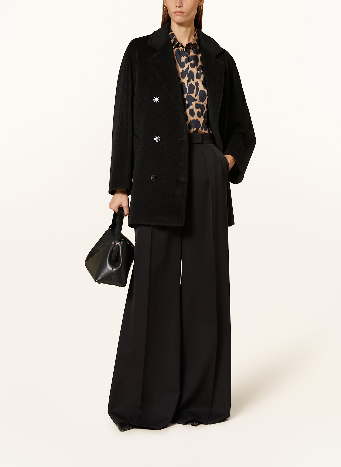 Max Mara Pea coat REBUS in black