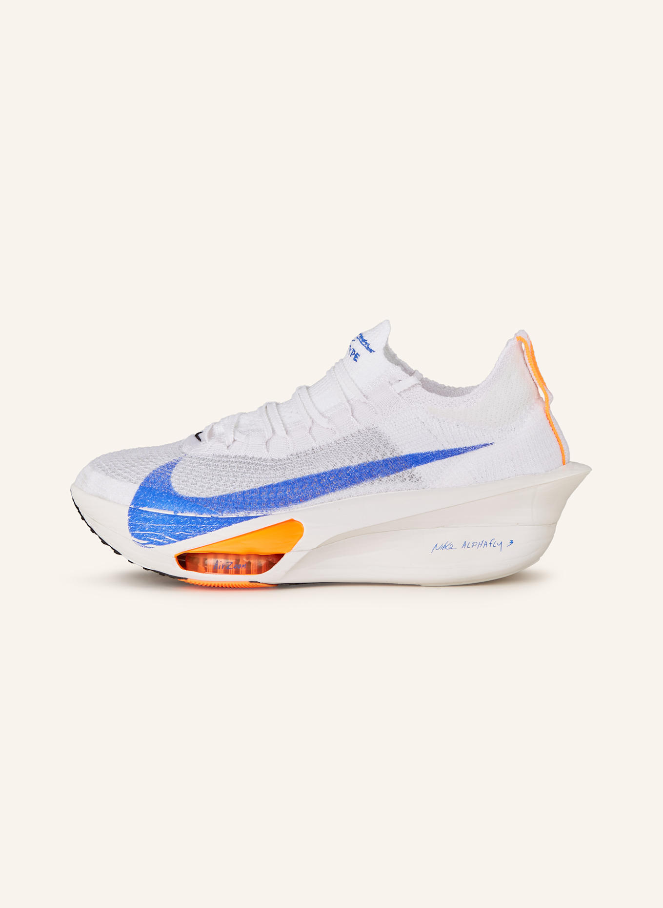 Nike Buty do biegania AIR ZOOM ALPHAFLY 3, Kolor: BIAŁY/ NIEBIESKI (Obrazek 4)