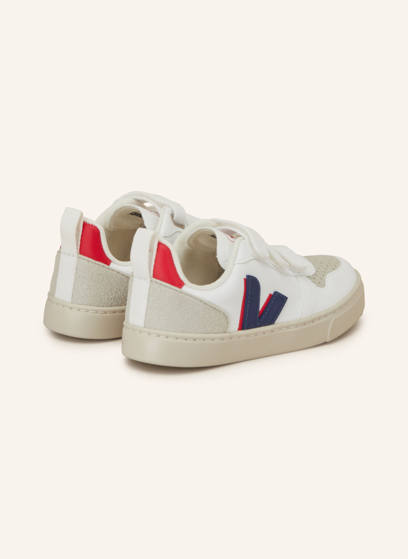 VEJA Sneaker V-10, Farbe: WEISS/ BLAU/ ROT (Bild 2)