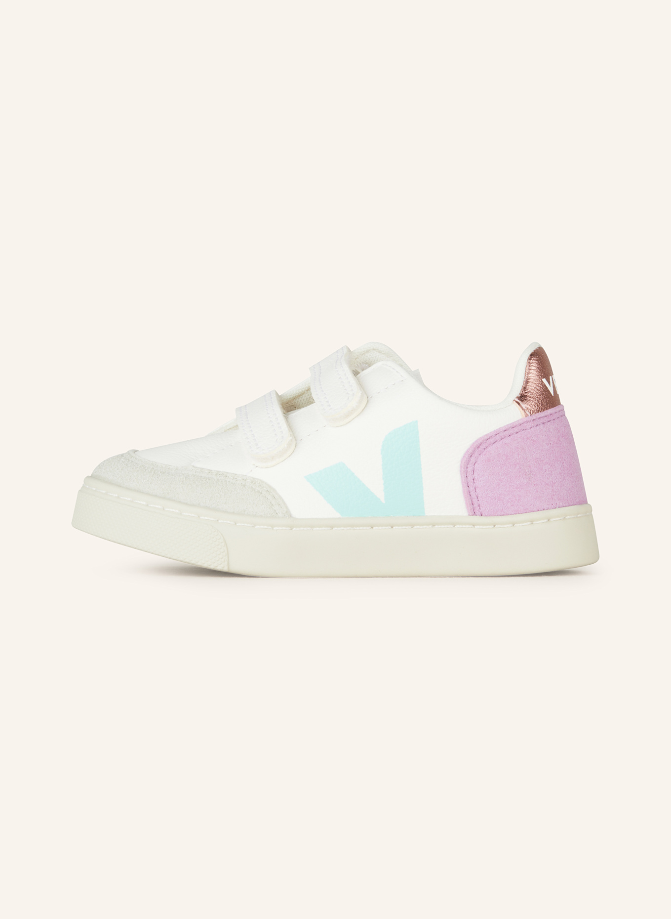 VEJA Sneaker V-12, Farbe: WEISS/ TÜRKIS/ HELLLILA (Bild 4)