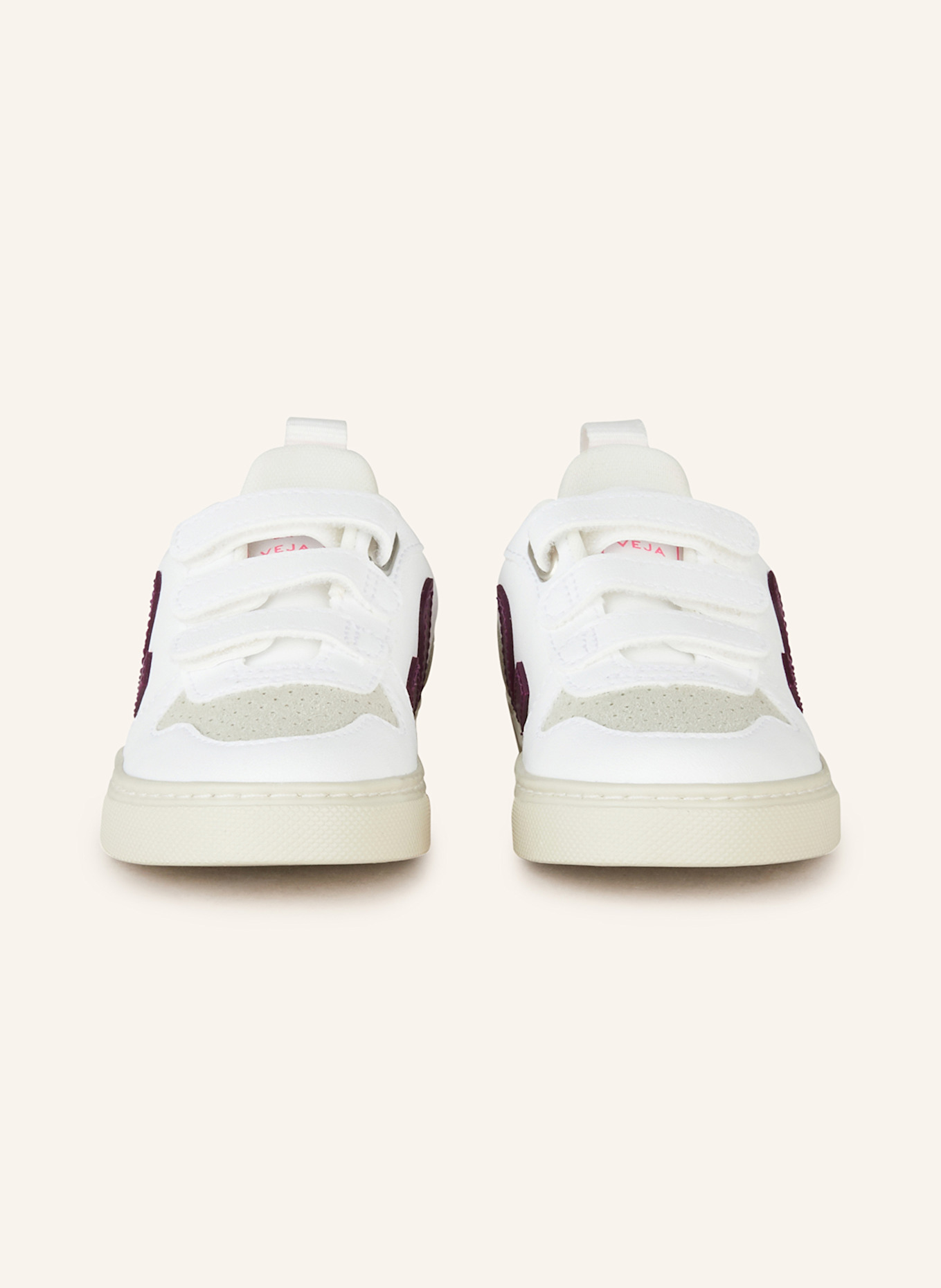 VEJA Sneaker V-10, Farbe: WEISS/ GRAU/ FUCHSIA (Bild 3)