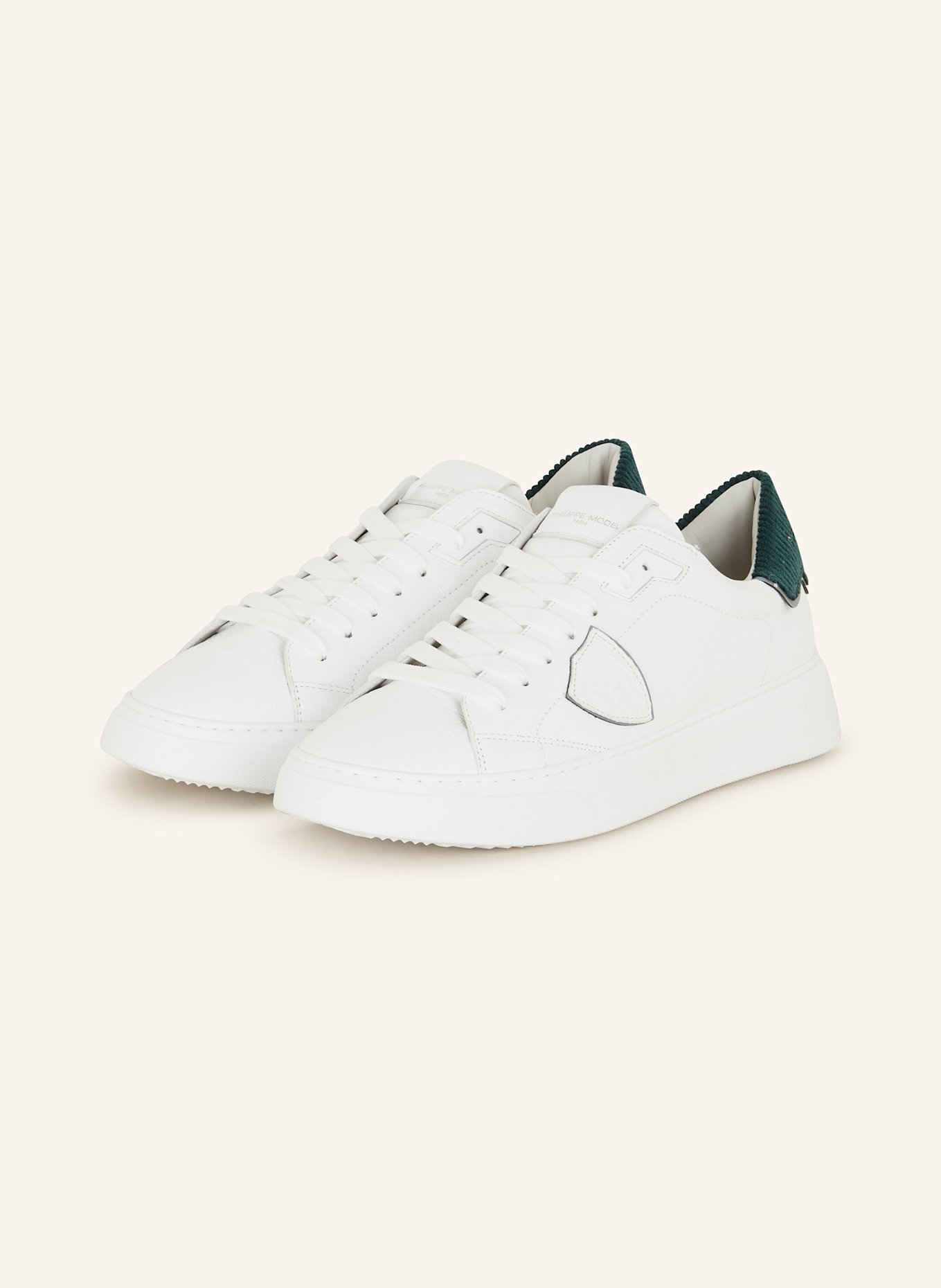 PHILIPPE MODEL Sneakers TEMPLE, Color: WHITE/ DARK GREEN (Image 1)