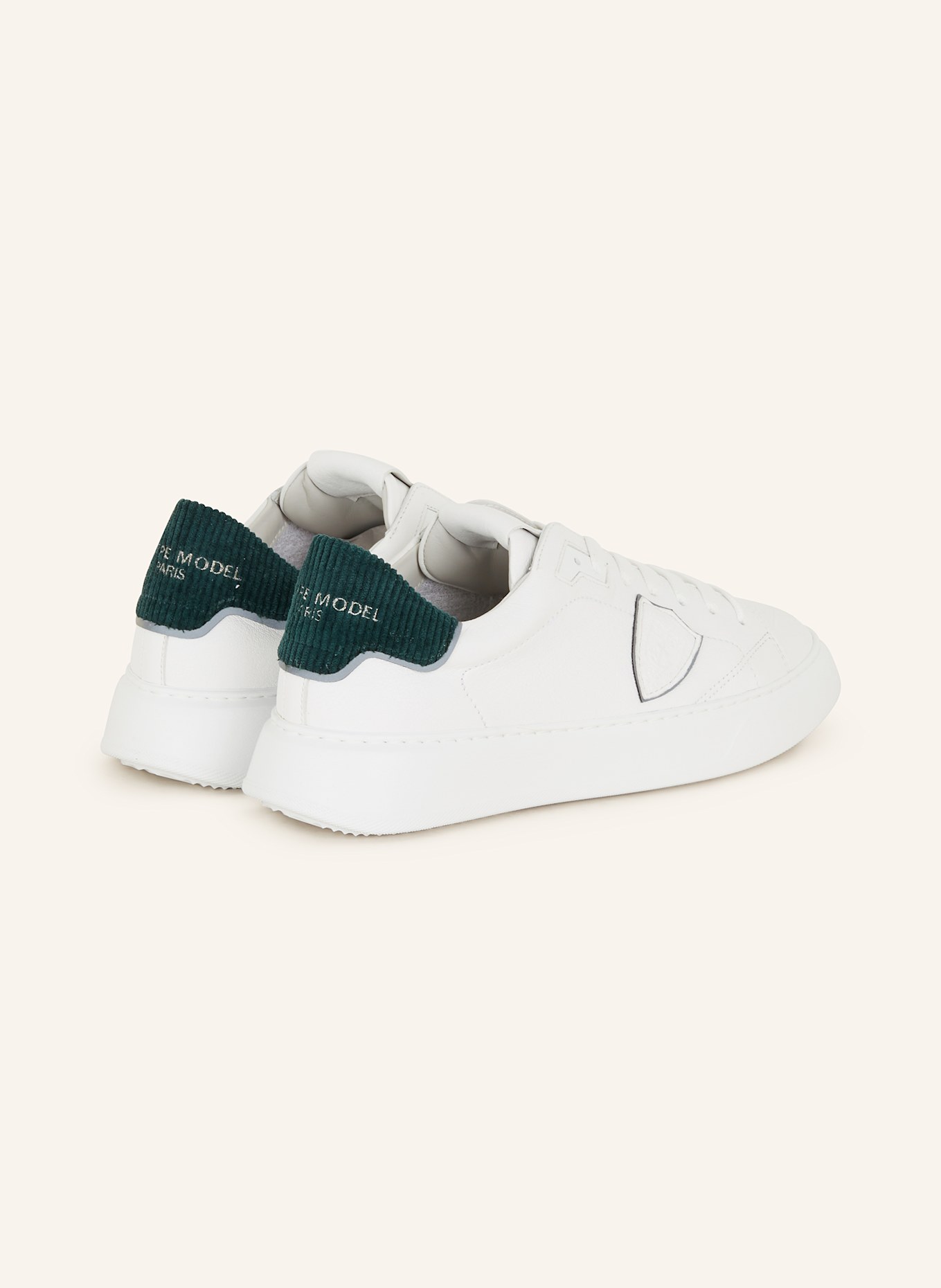 PHILIPPE MODEL Sneakers TEMPLE, Color: WHITE/ DARK GREEN (Image 2)